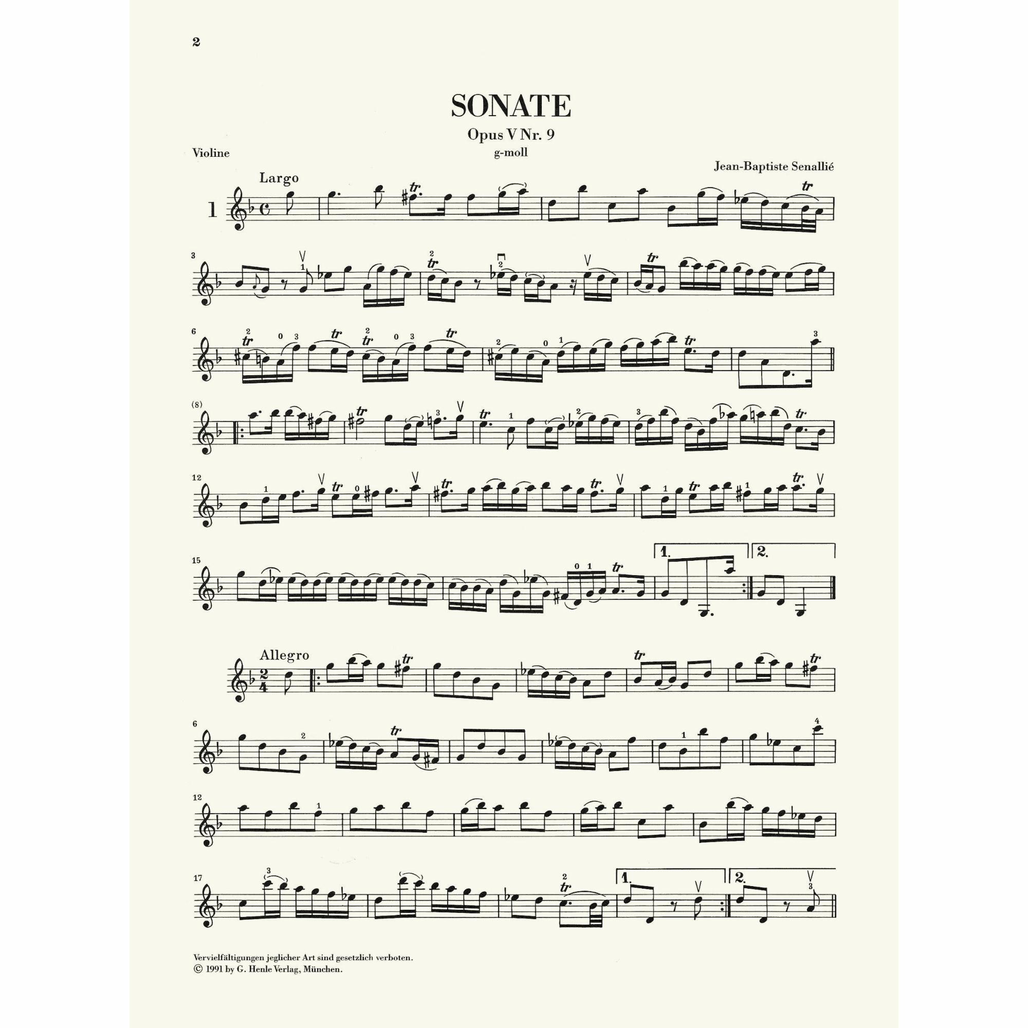 Sample: Vol. I, Violin Part
