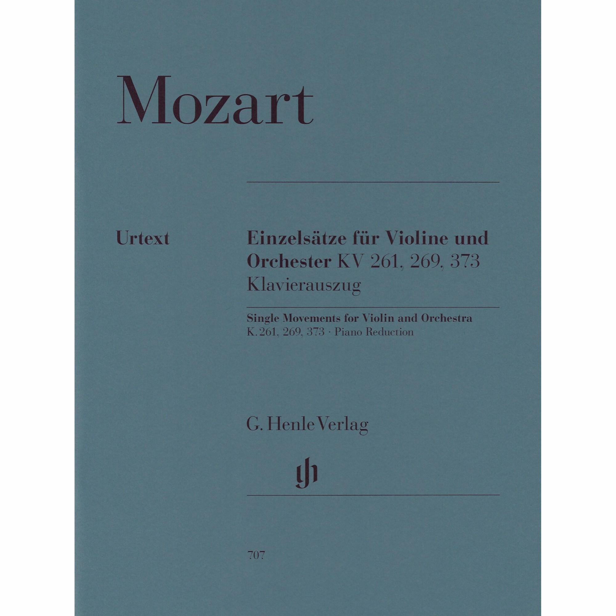 Mozart -- Single Movements for Violin and Piano