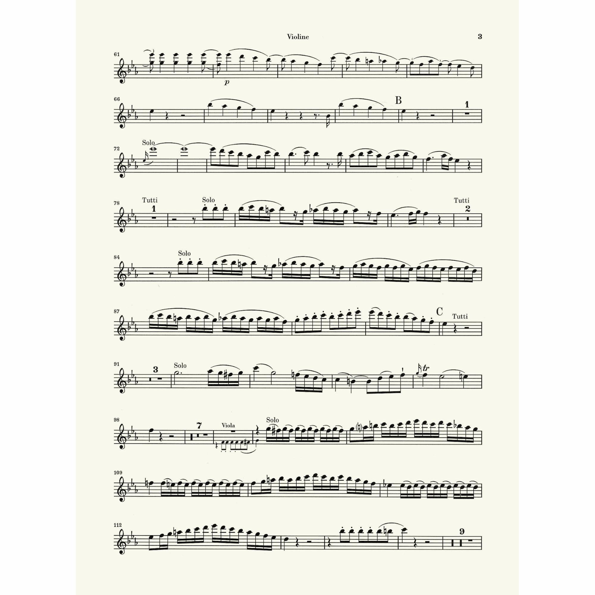 Sample: Urtext Violin (Pg. 3)