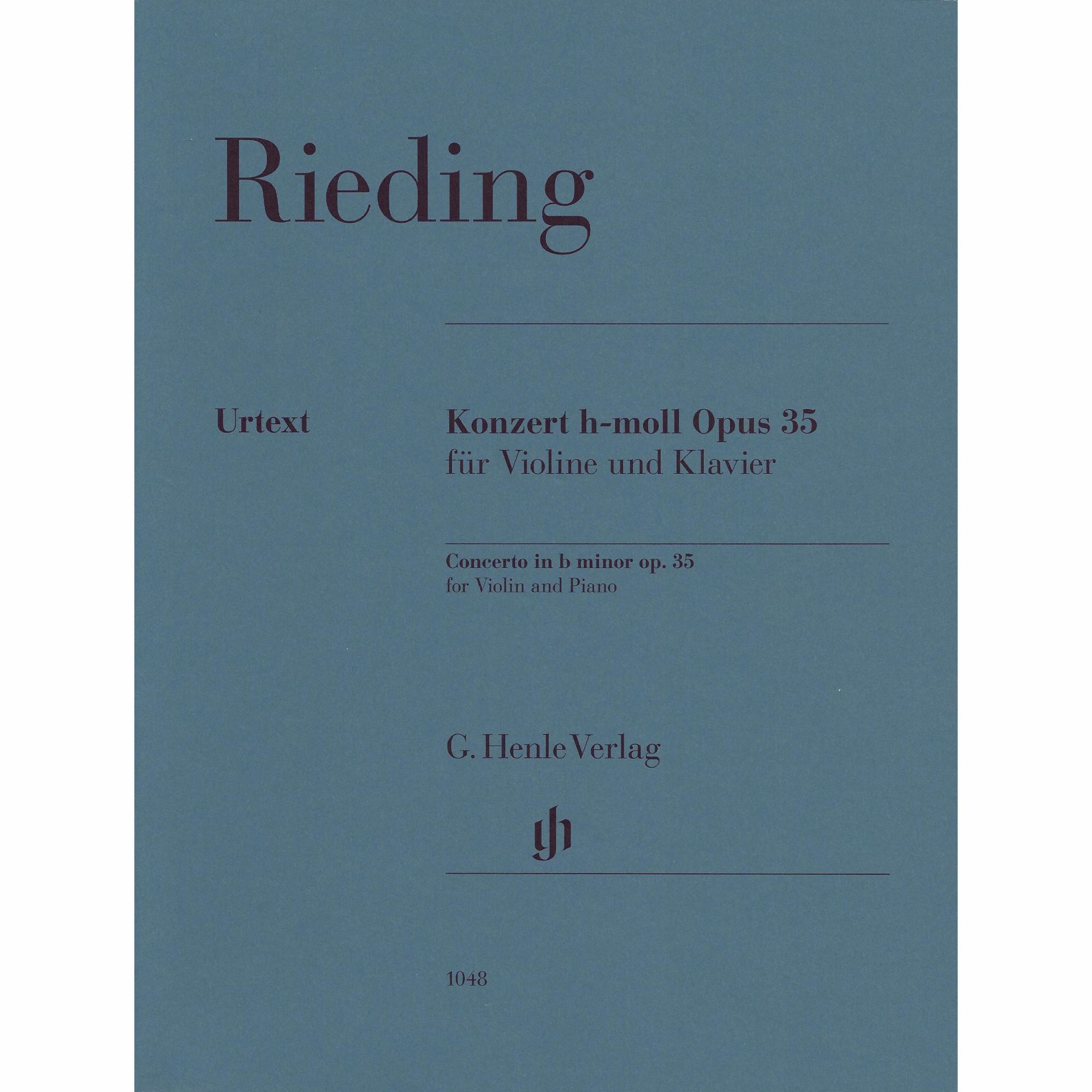 Rieding -- Concerto in B Minor, Op. 35 for Violin and Piano