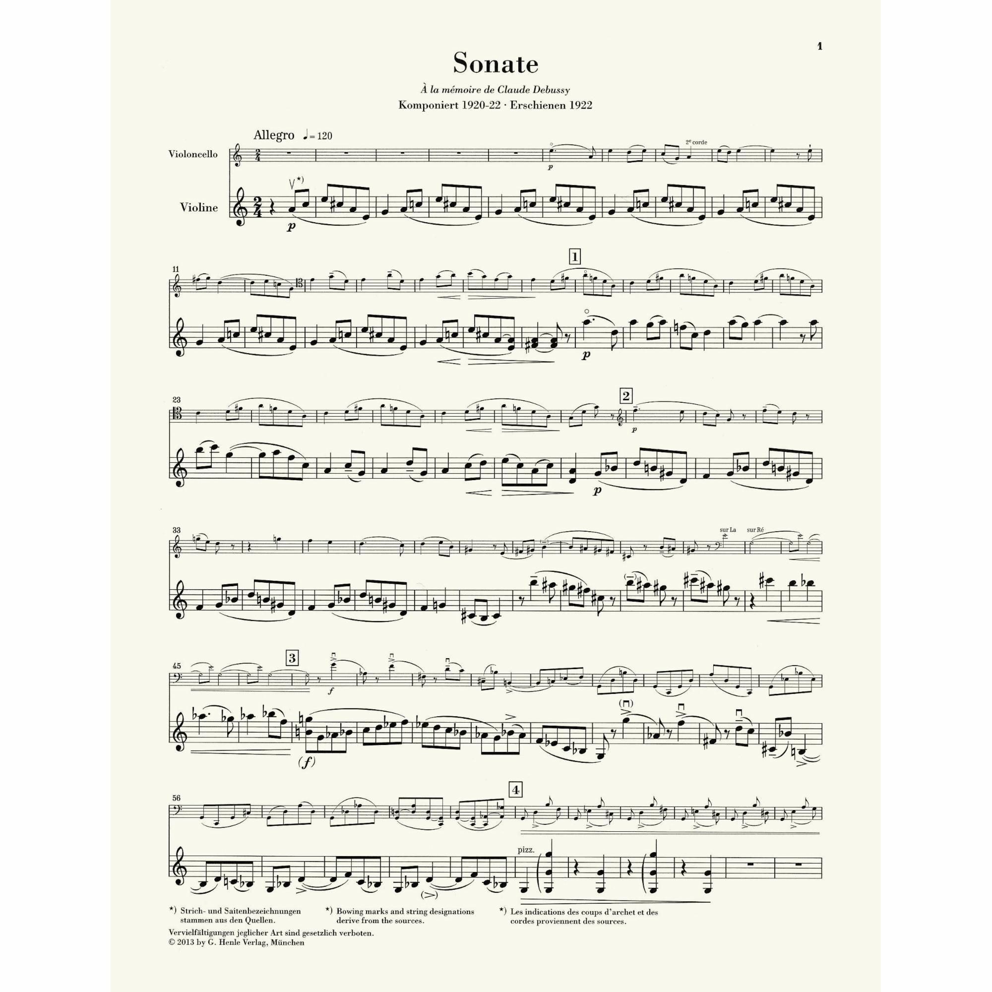 Sample: Violin, Urtext (Pg. 1)