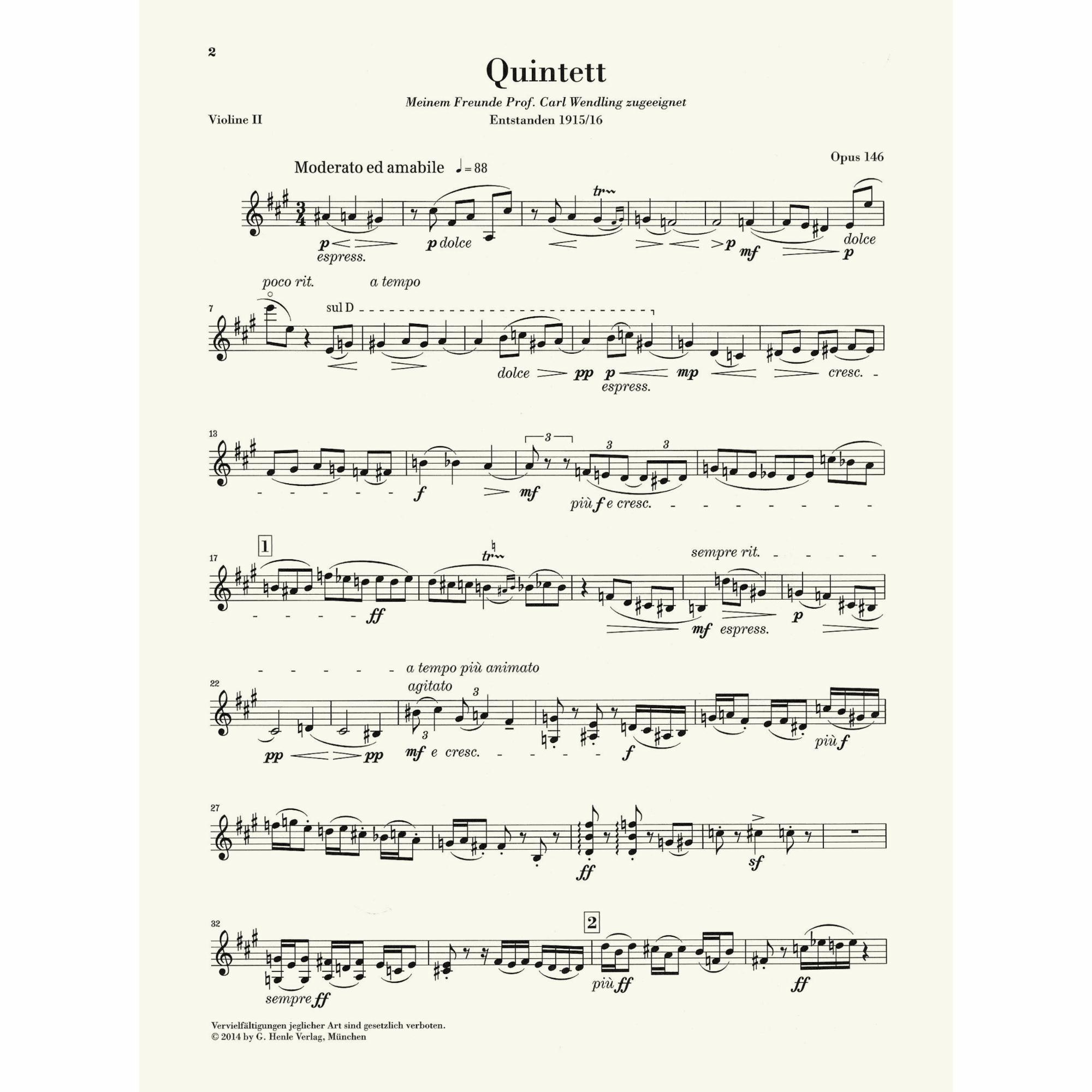 Sample: Violin II (Pg. 1)