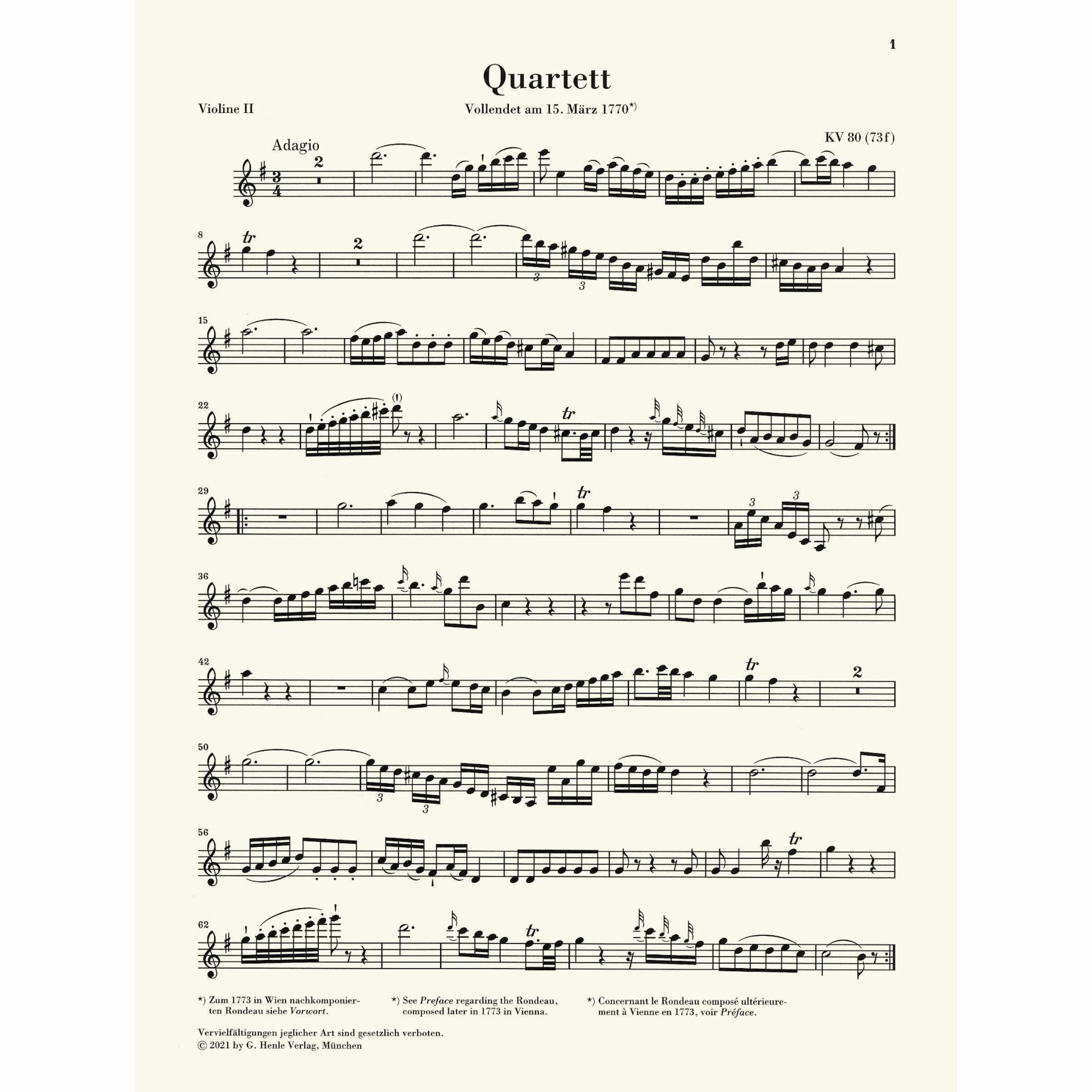 Sample: Violin II Part