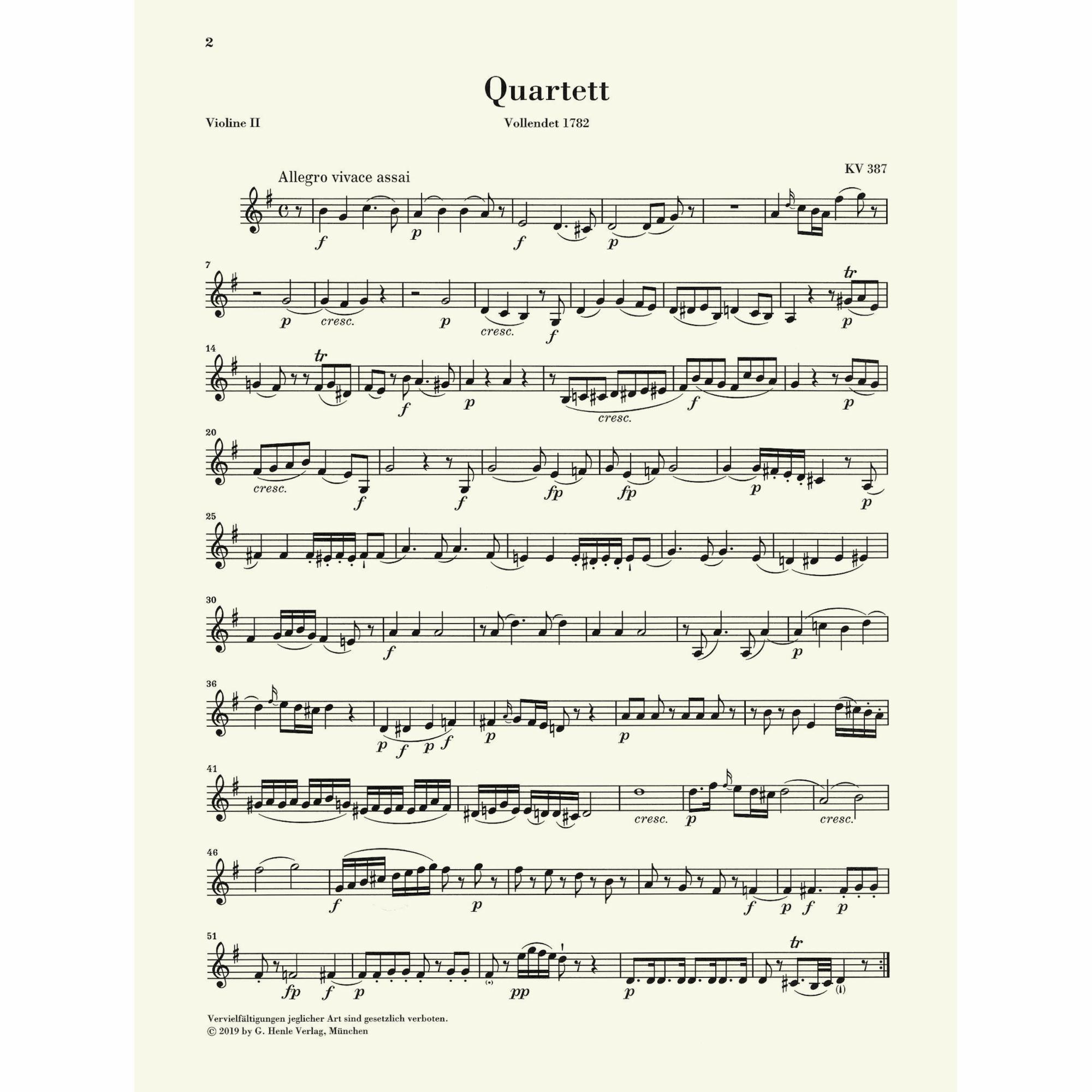 Sample: Violin II (Pg. 2)