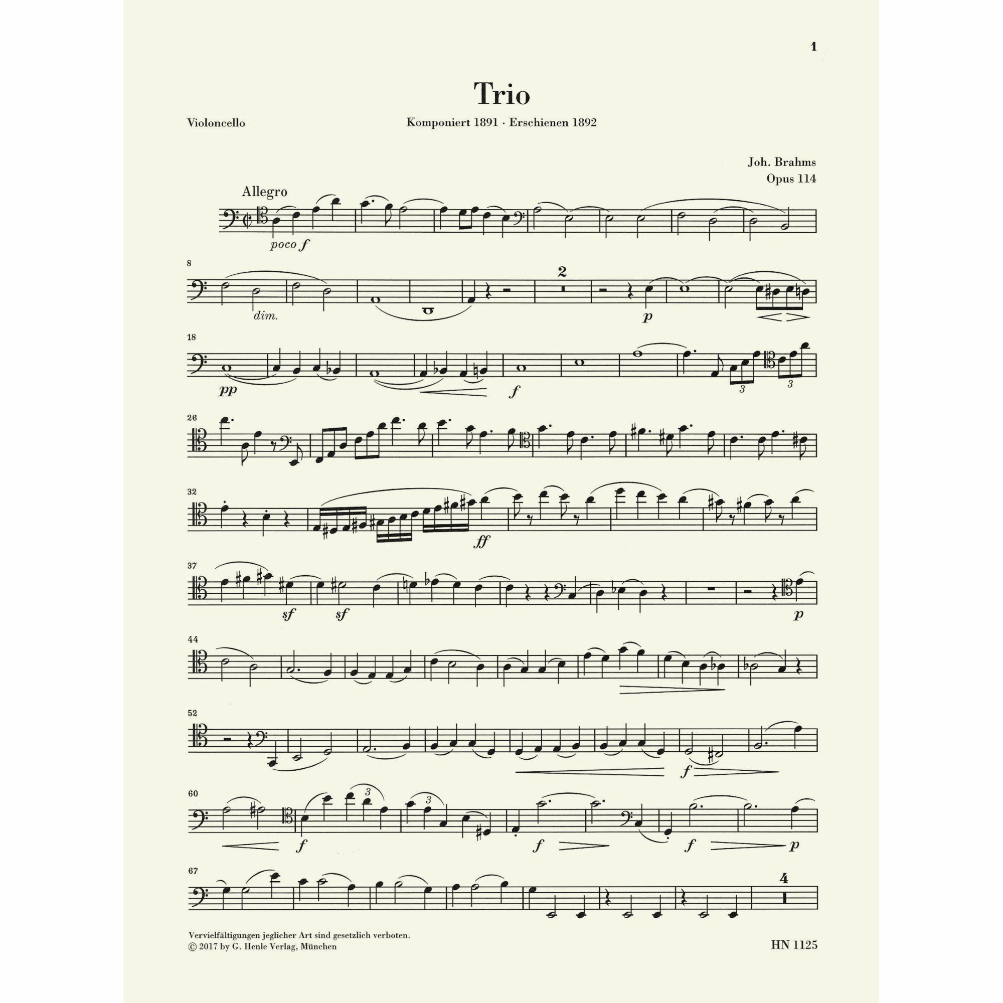 Sample: Cello (Pg. 1)