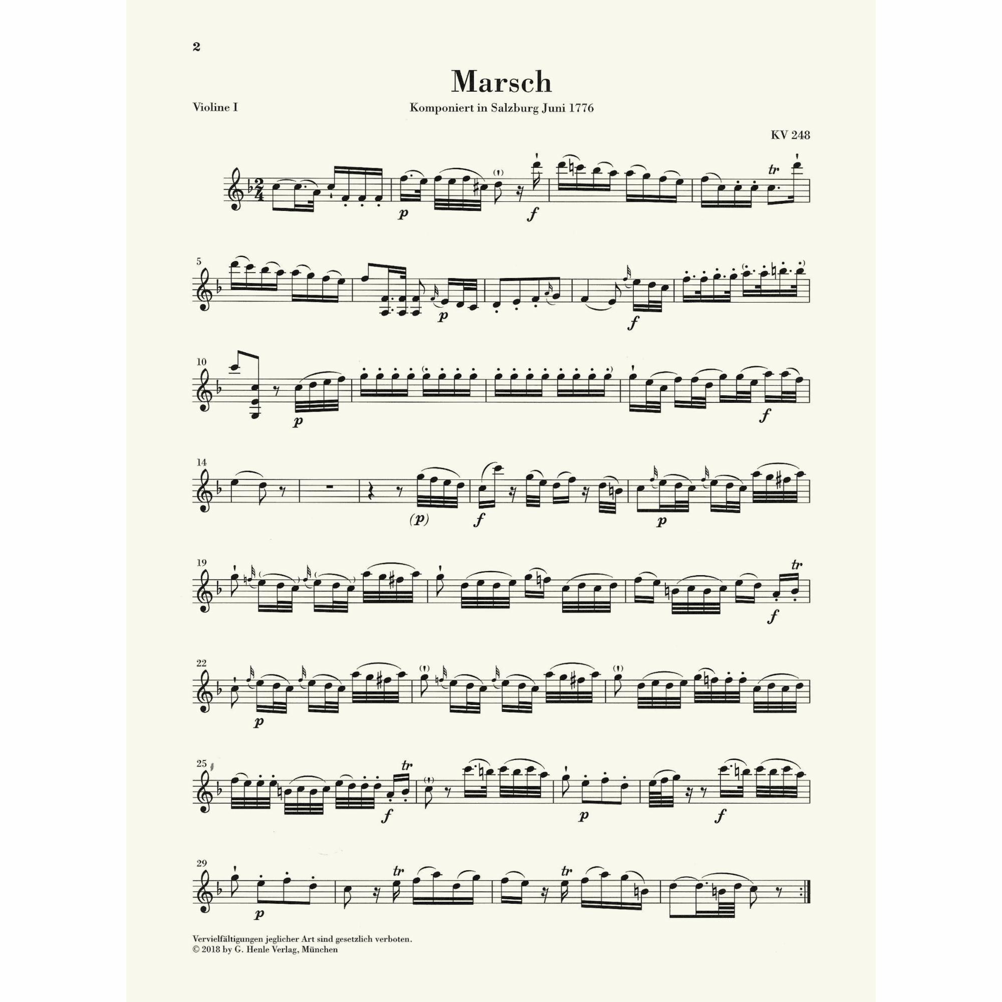 Sample: Violin I (Pg. 2)