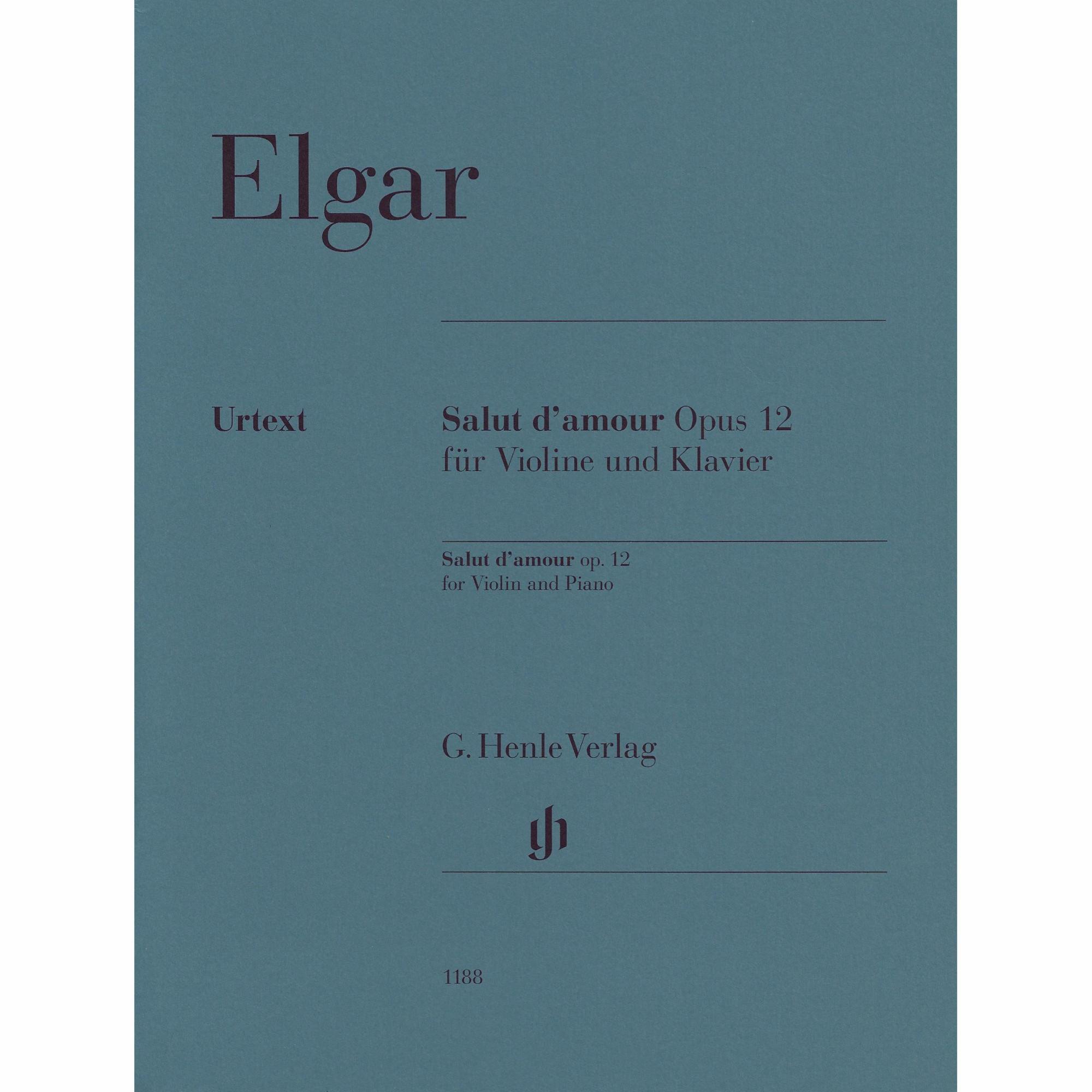 Elgar -- Salut d'amour, Op. 12 for Violin and Piano