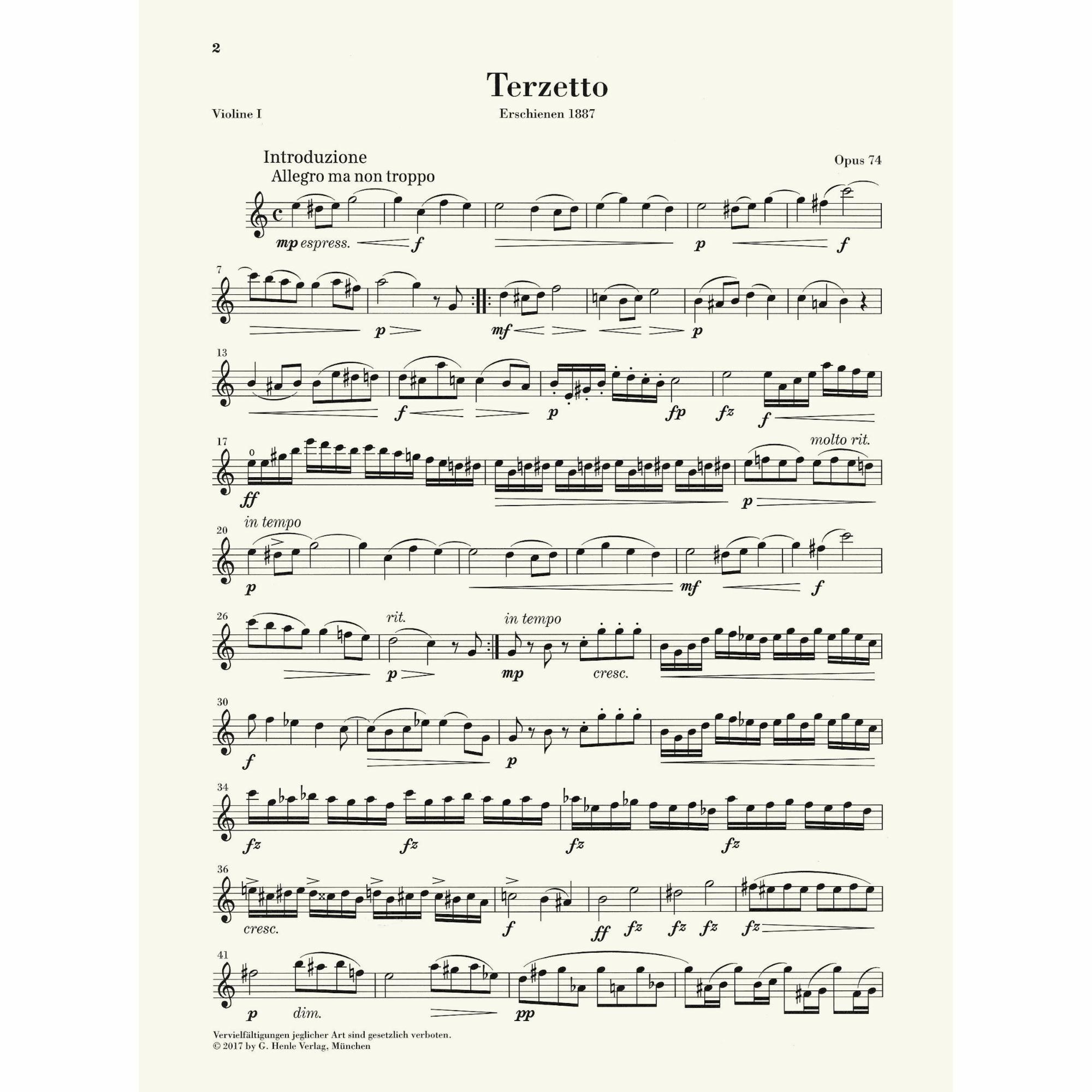 Sample: Violin I (Pg. 2)