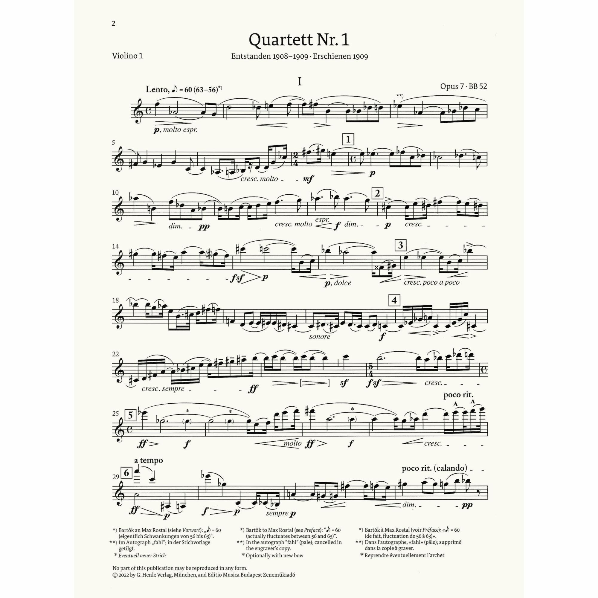 Sample: Violin I Part