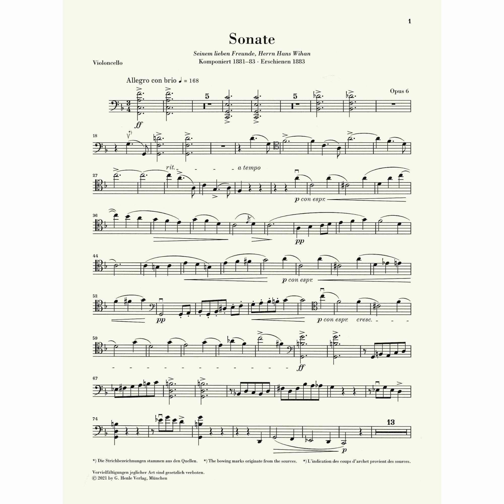 Sample: Urtext Cello (Pg. 1)