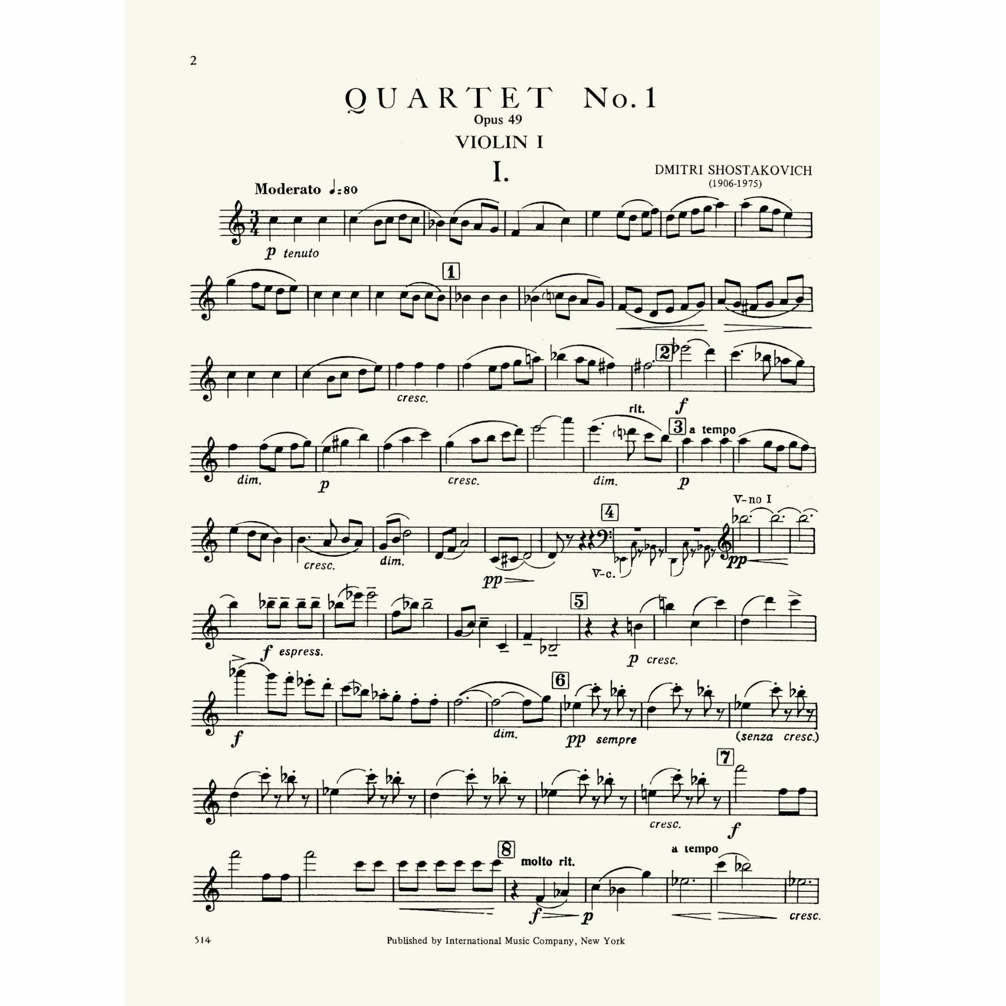 Sample: Violin I (Pg. 2)