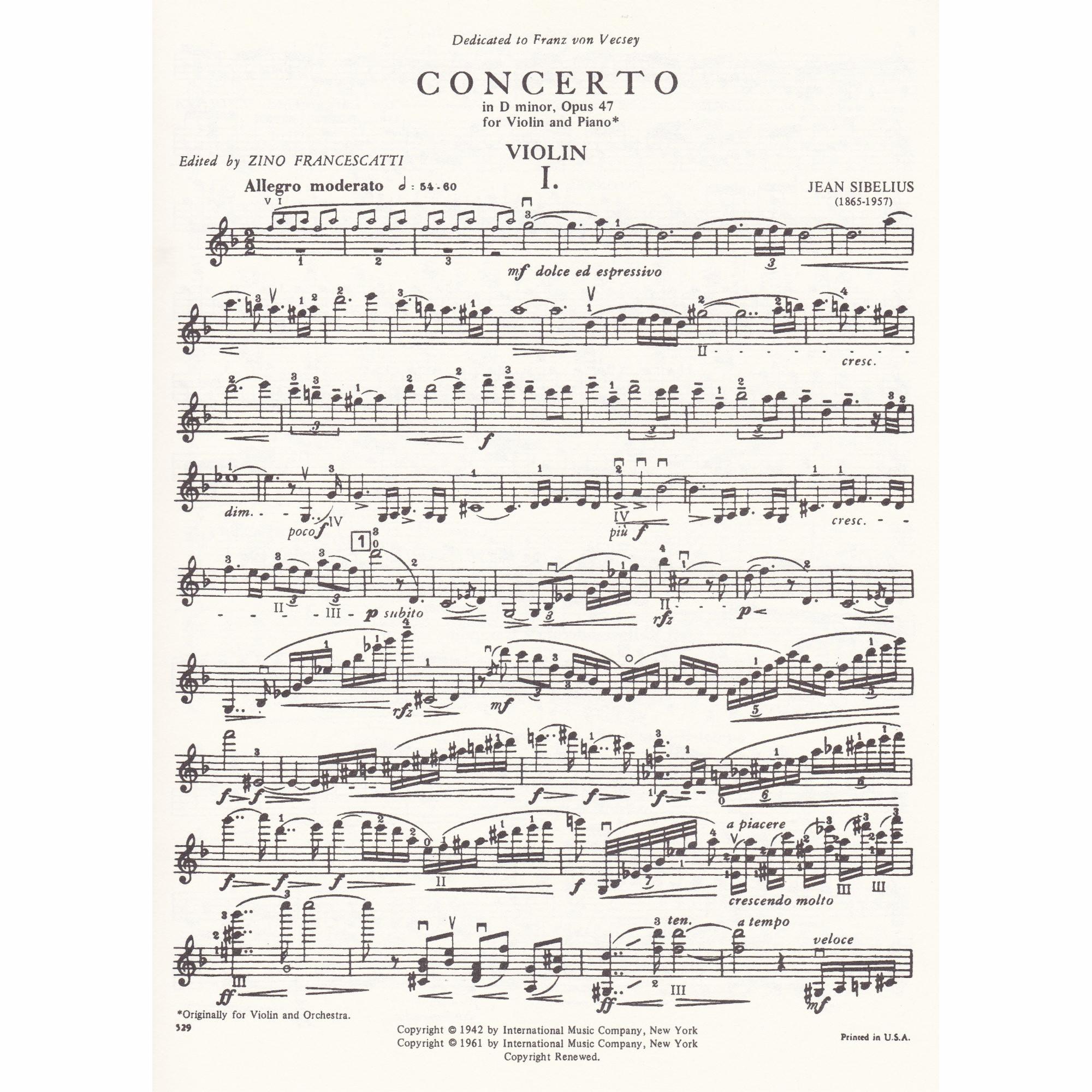 Violin Concerto in D Minor, Op. 47