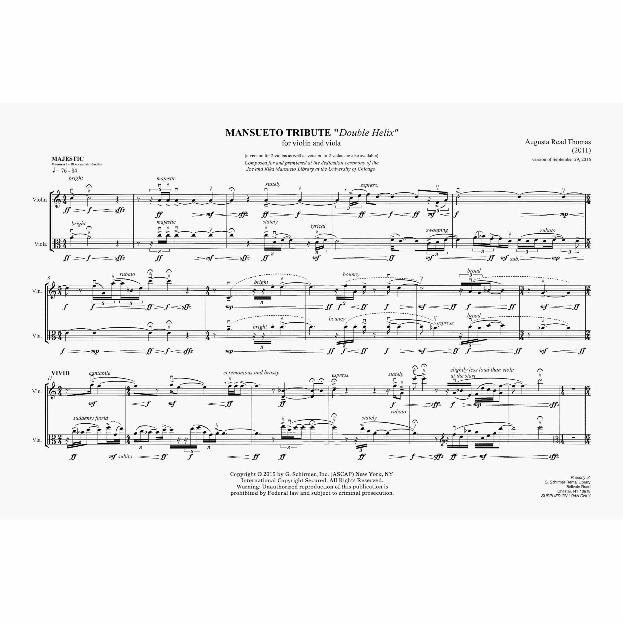 Sample: Violin & Viola Part