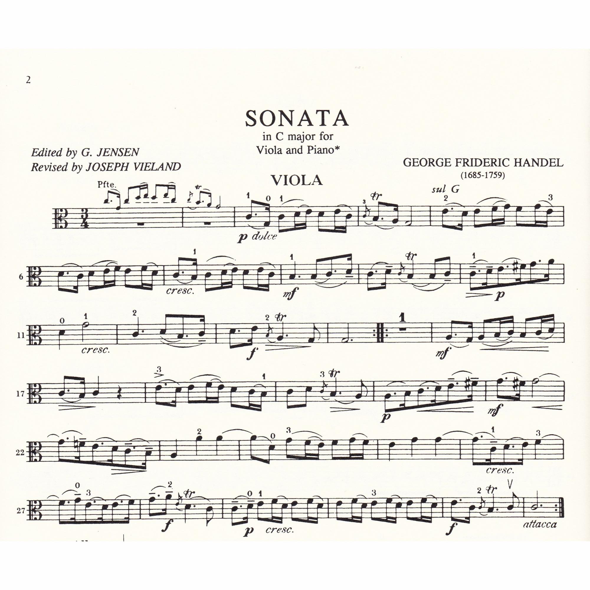 Viola Sonata in C Major