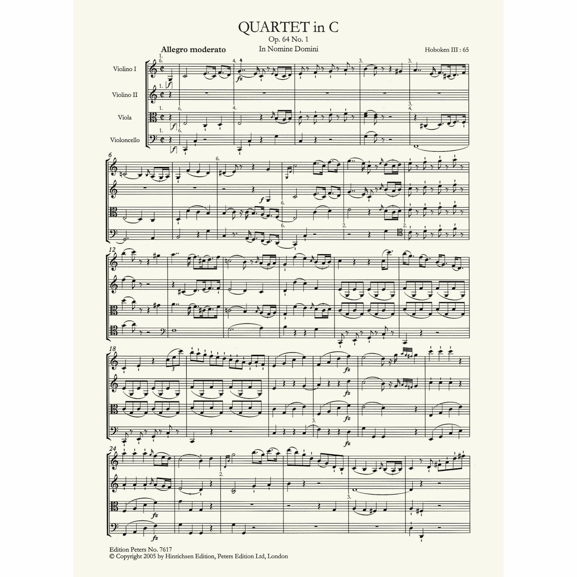 Haydn -- 6 String Quartets, Op. 64