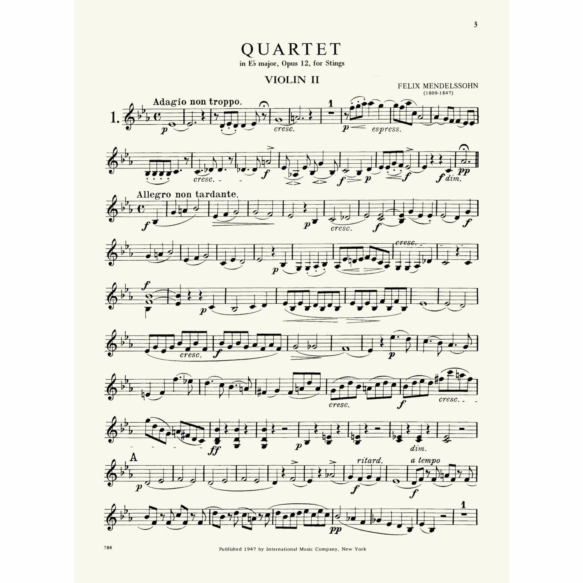 Sample: Violin II (Pg. 3)