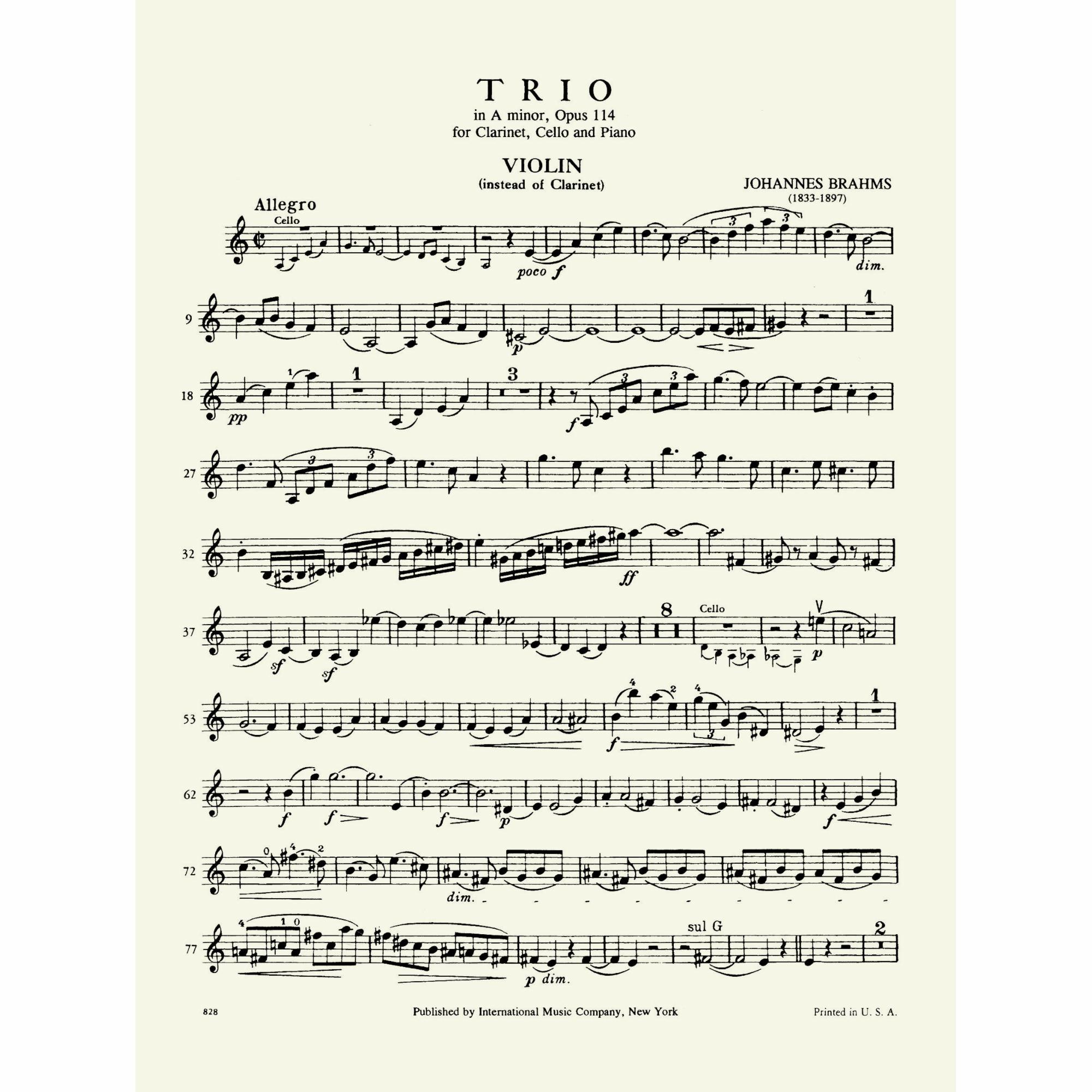 Sample: Violin (Pg. 1) 