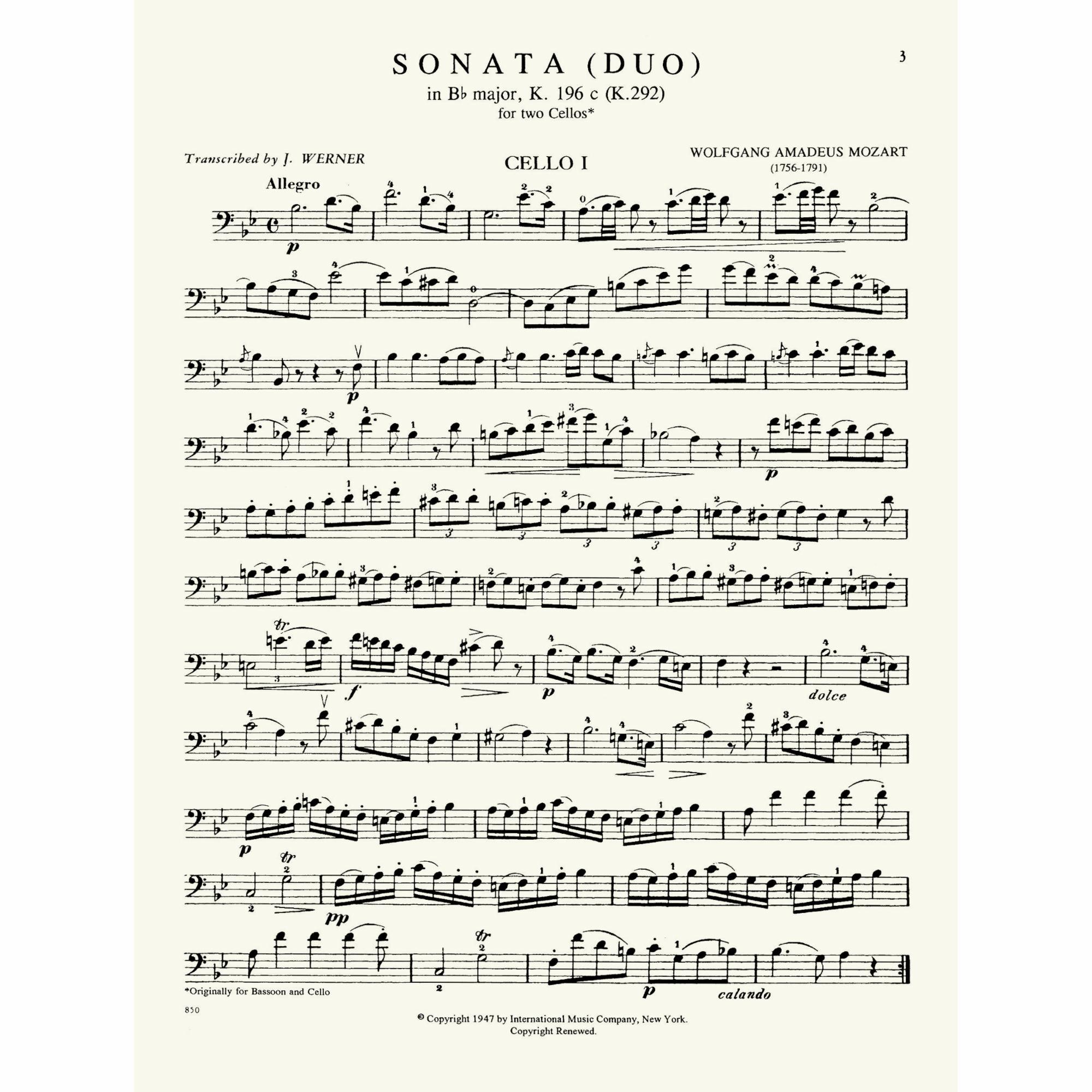 Sample: Cello I (Pg. 2)