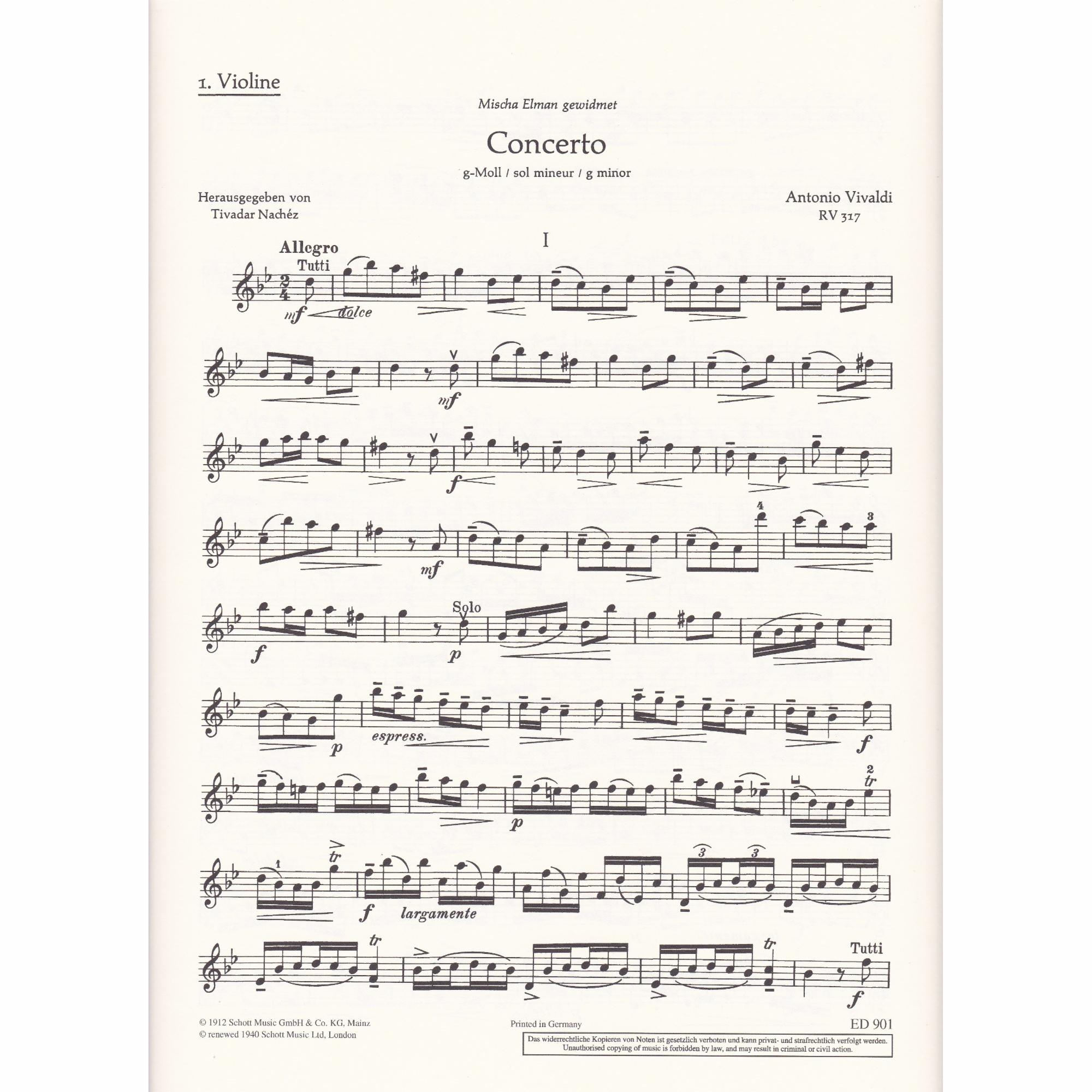 Violin Concerto in G Minor, Op. 12, No. 1 