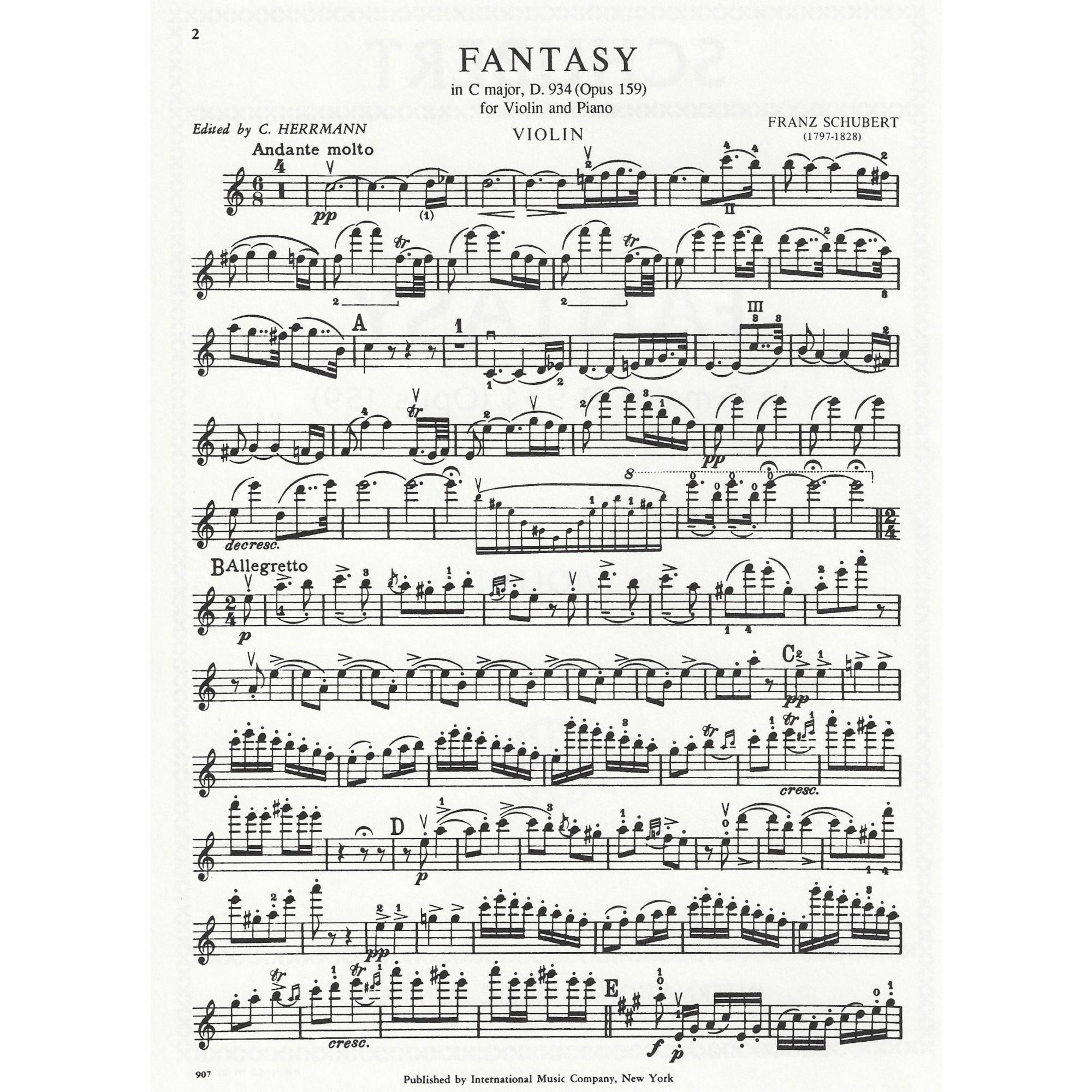 Sample: Violin Part