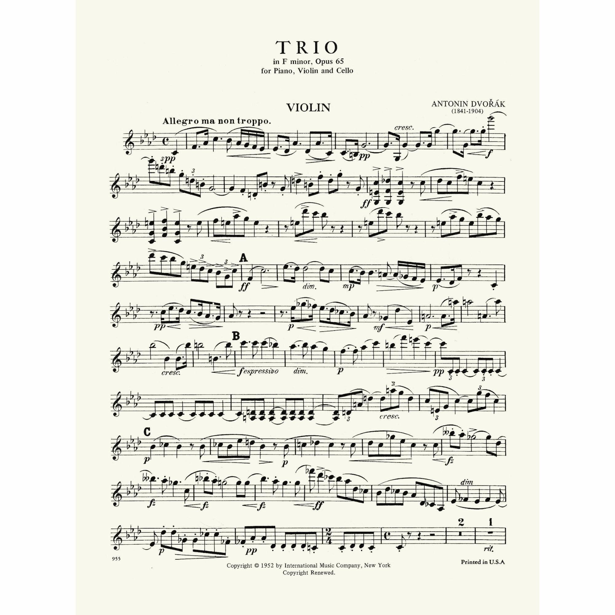 Sample: Violin (Pg. 1)