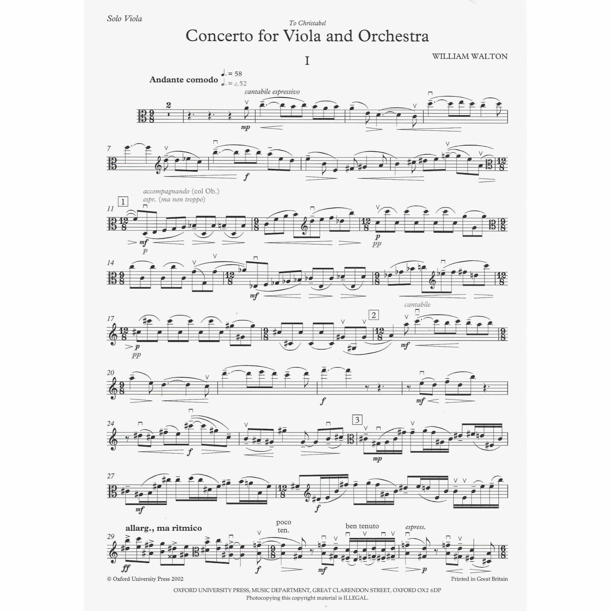 Sample: Viola Part (Pg. 1)