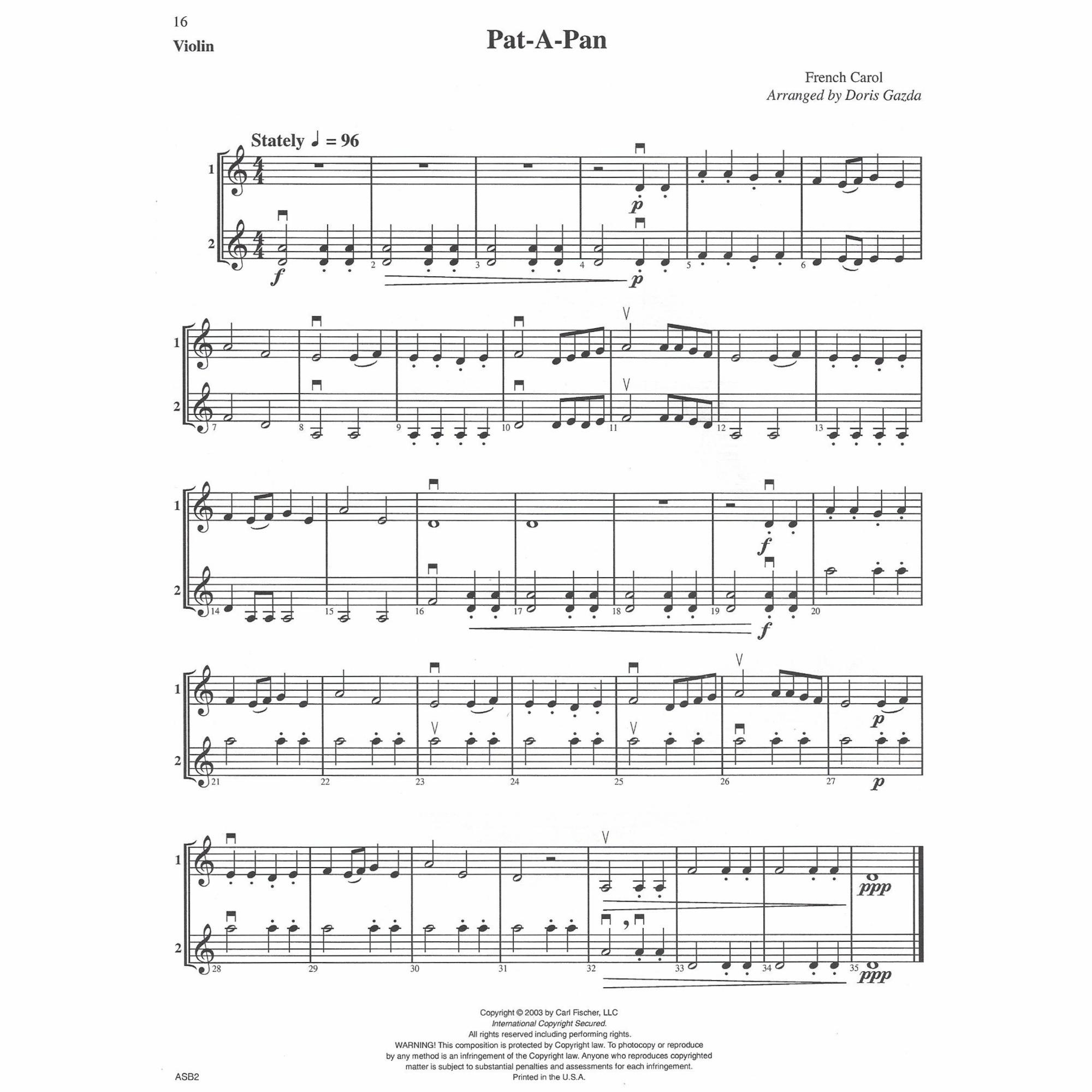 Sample: Violin (Pg. 16)
