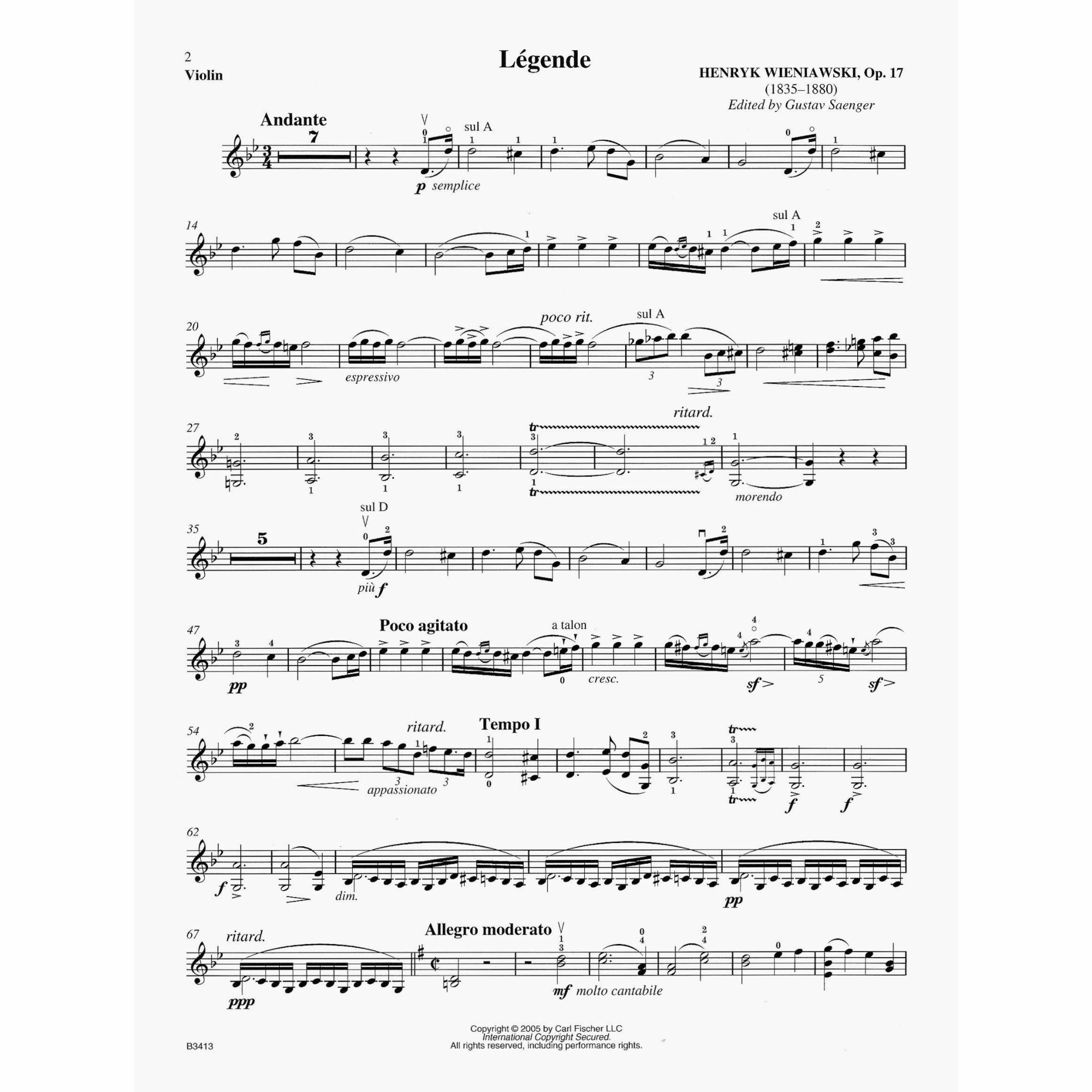 Sample: Violin Part