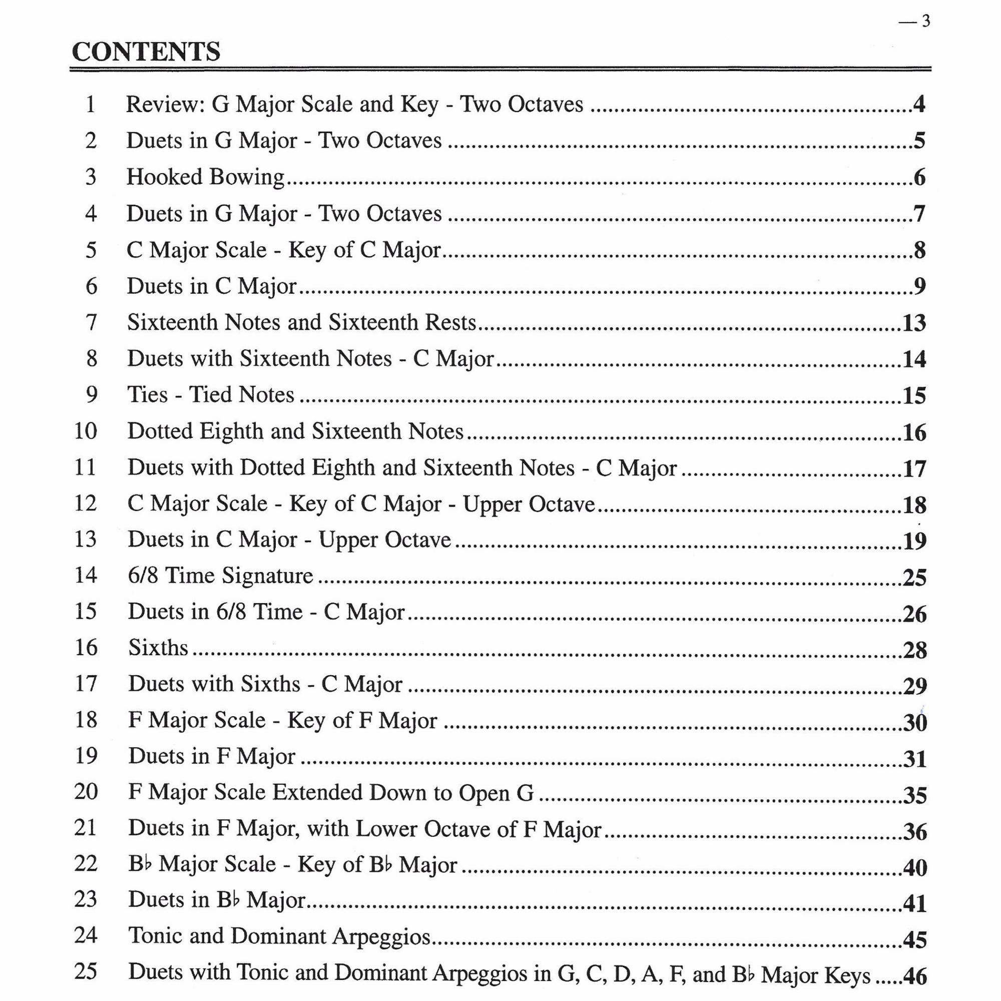 Book 2, Contents