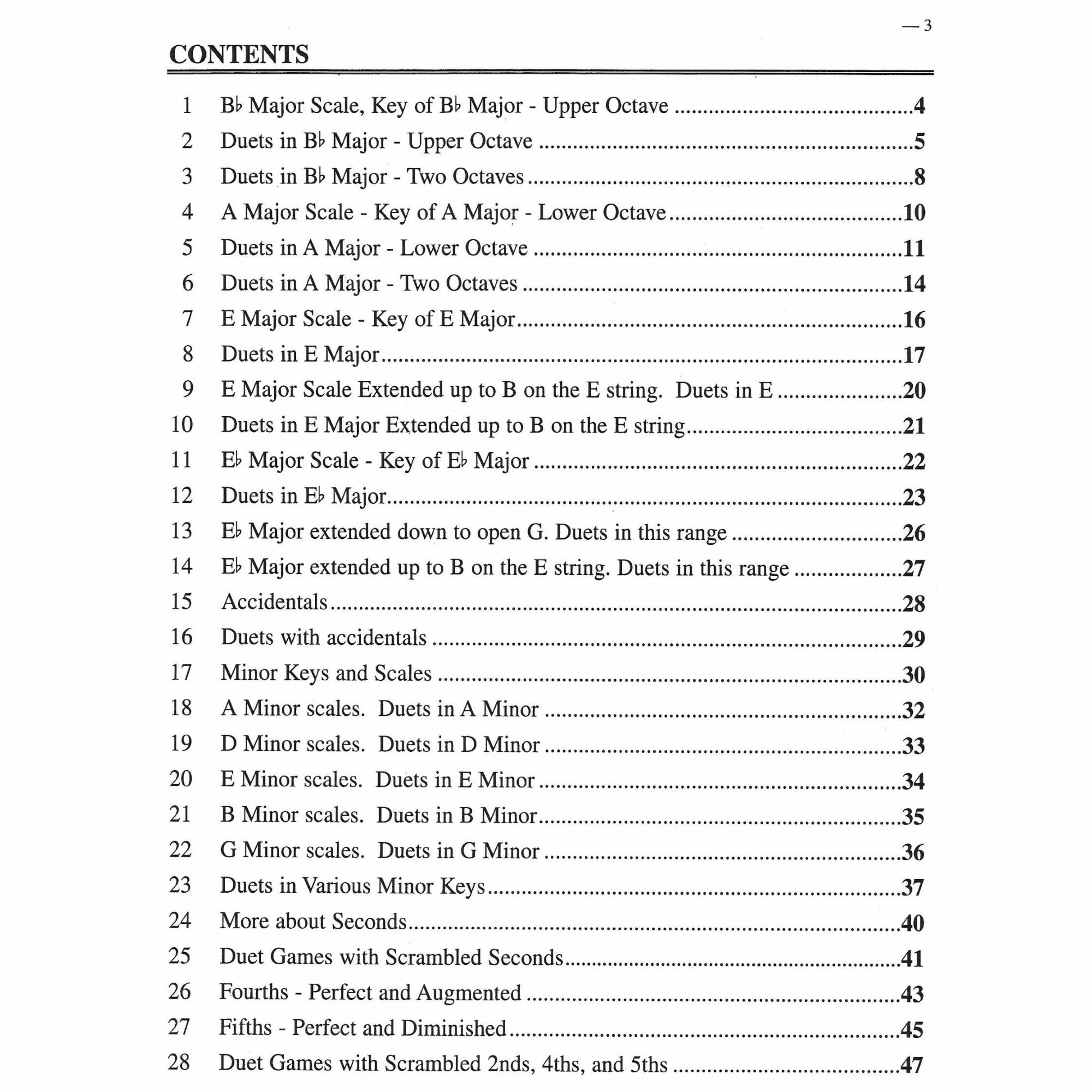 Book 3, Contents