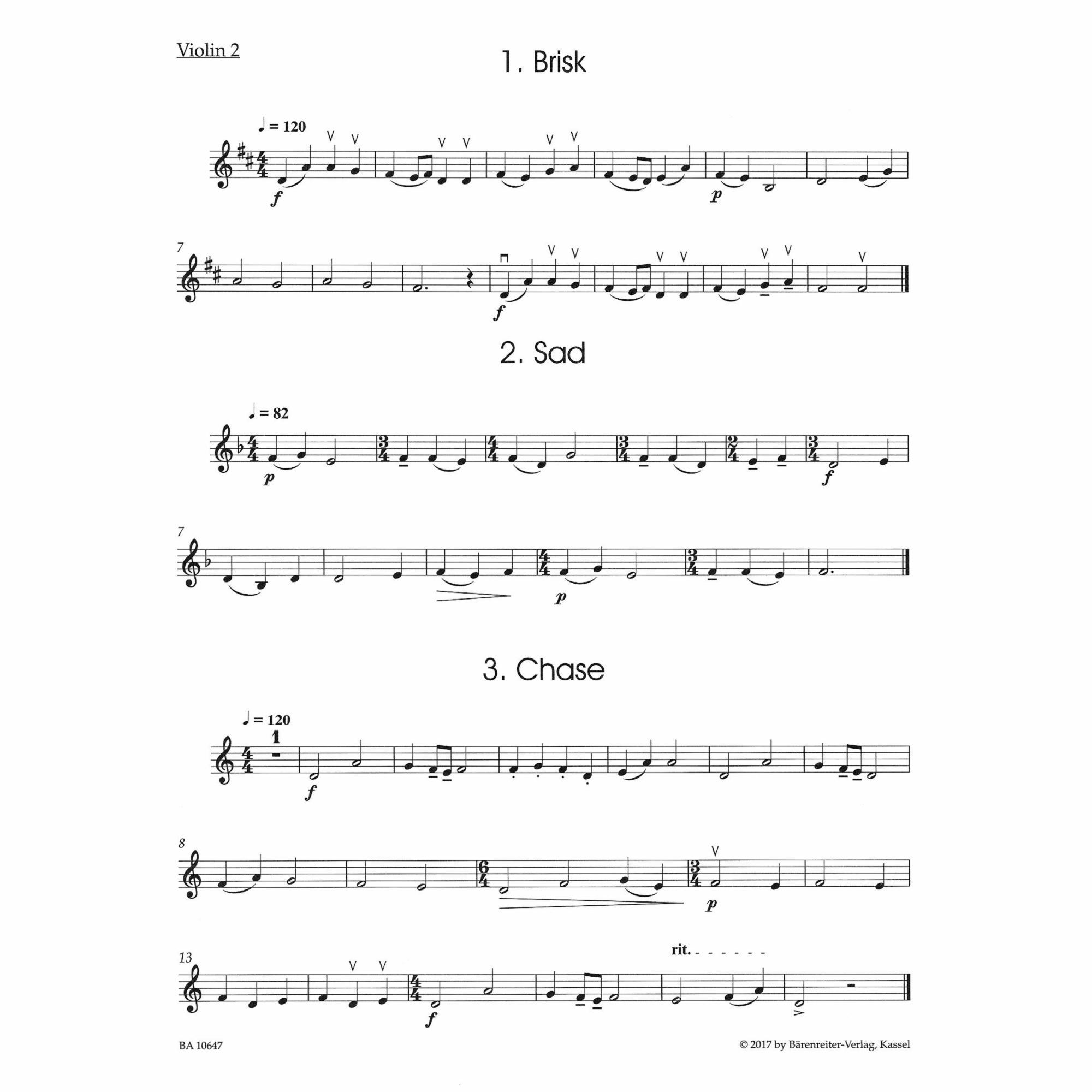 Sample: Violin II (Pg. 1)