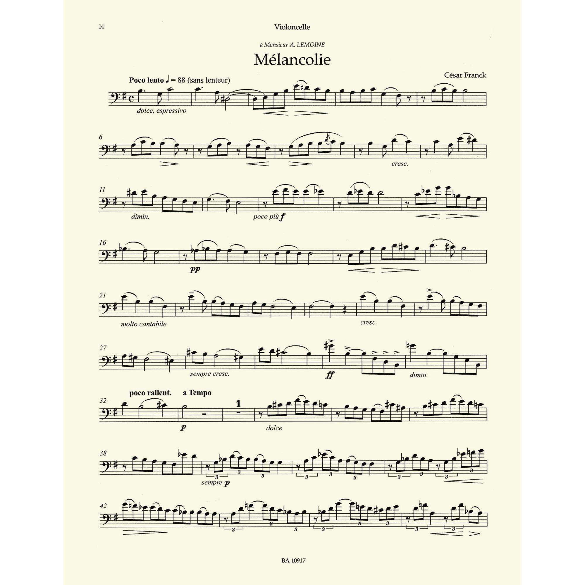 Sample: Cello (Pg. 14)