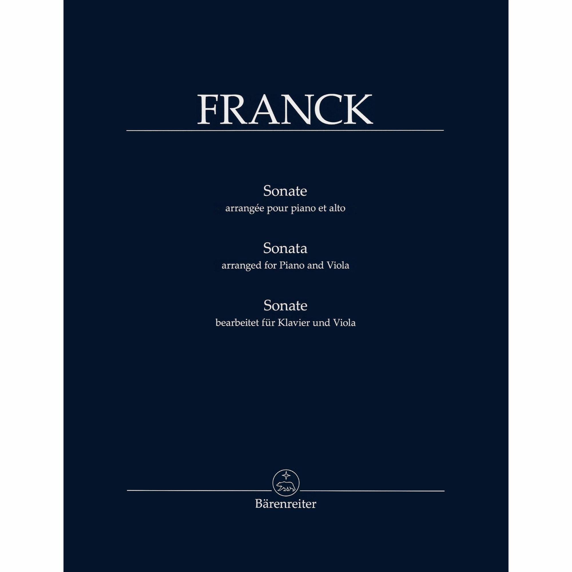 Franck -- Viola Sonata in A Major