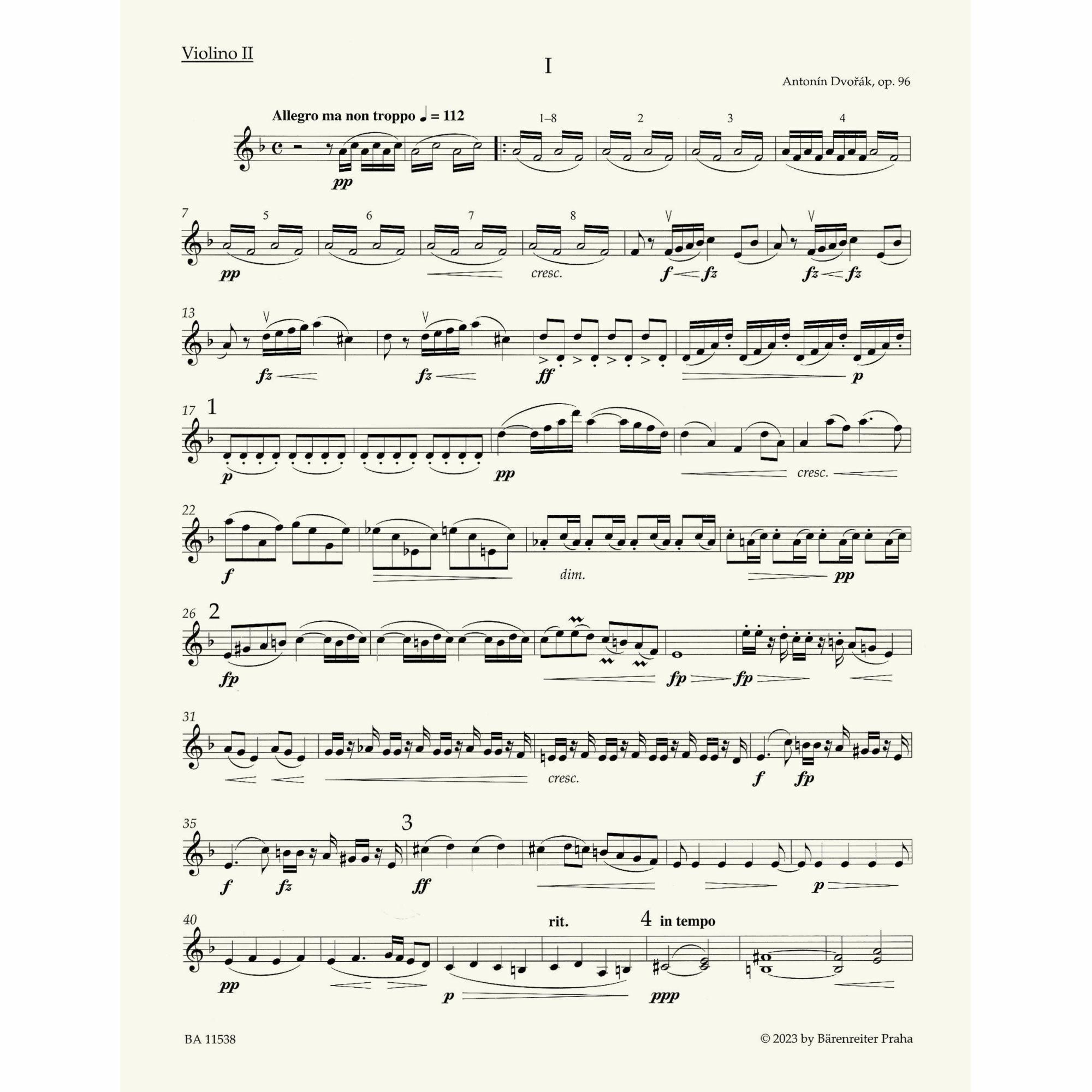 Sample: Violin II Part 