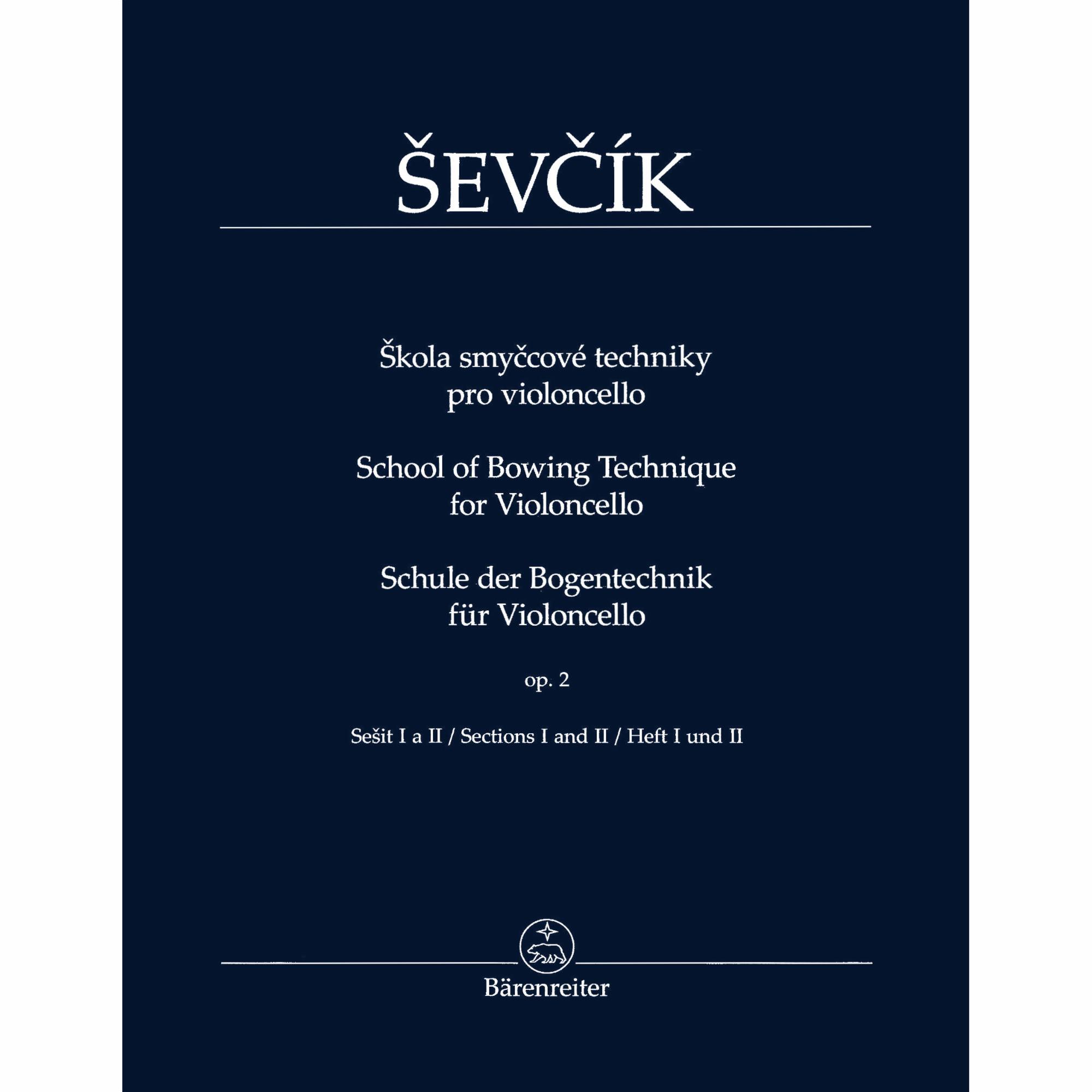 Sevcik -- School of Bowing Technique, Op. 2, Sections I-VI for Cello