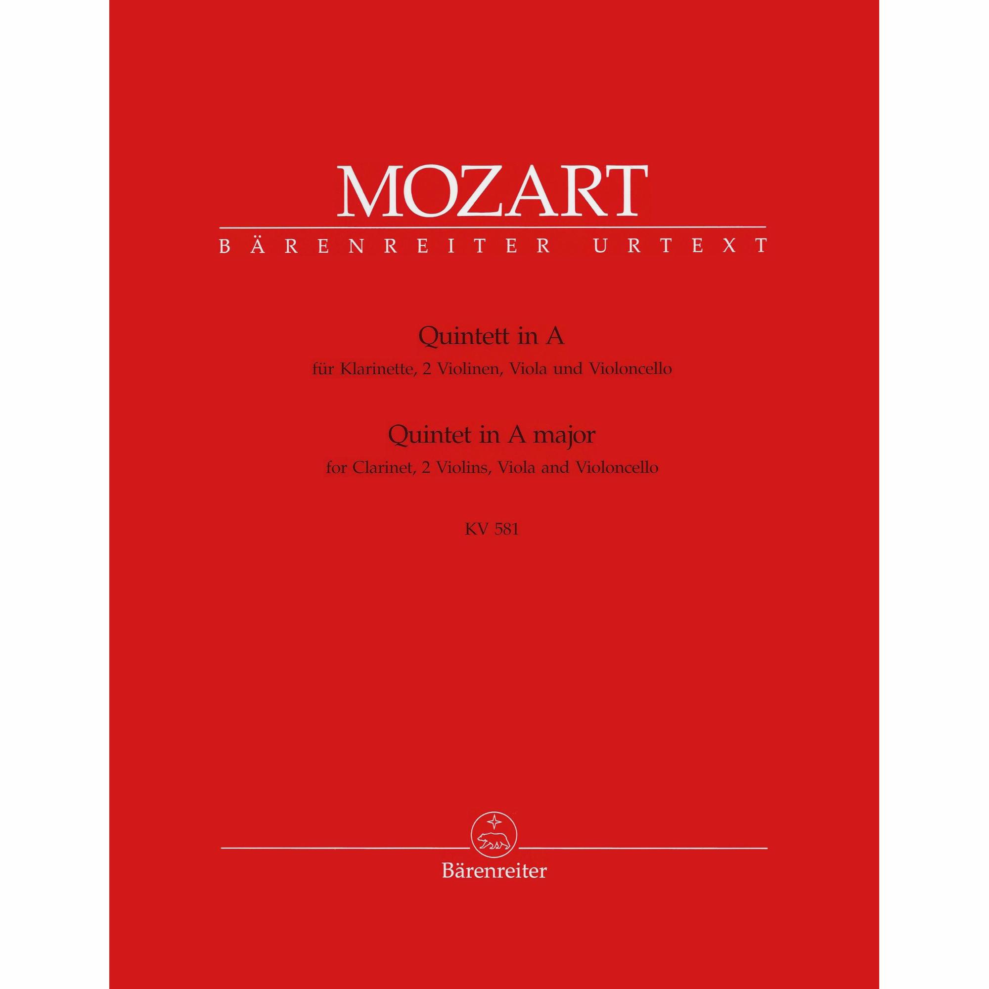 Mozart -- Clarinet Quintet in A Major, K. 581