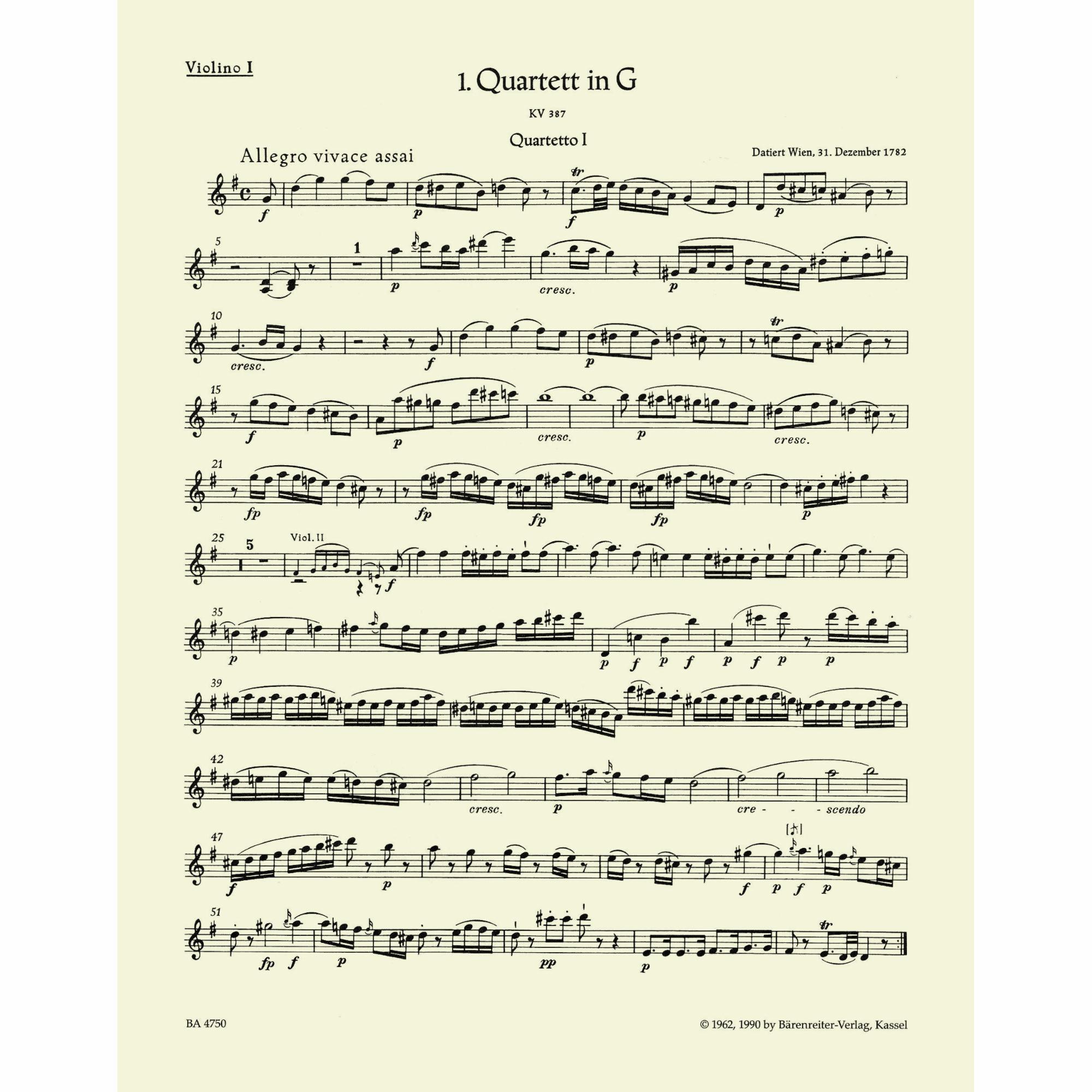 Sample: Violin I (Pg. 7)