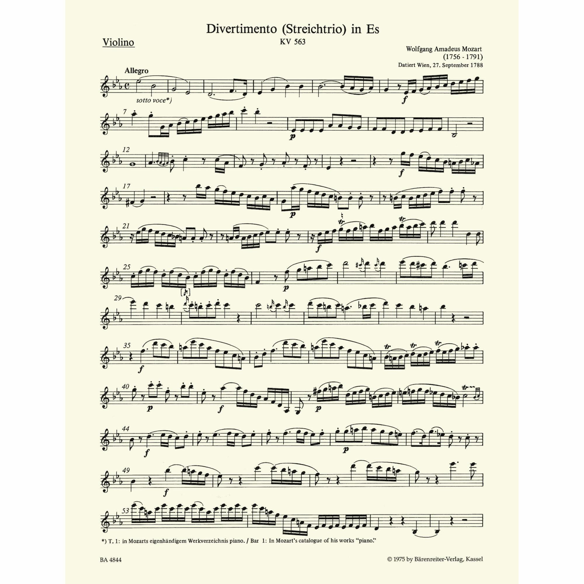 Sample: Violin (Pg. 1)