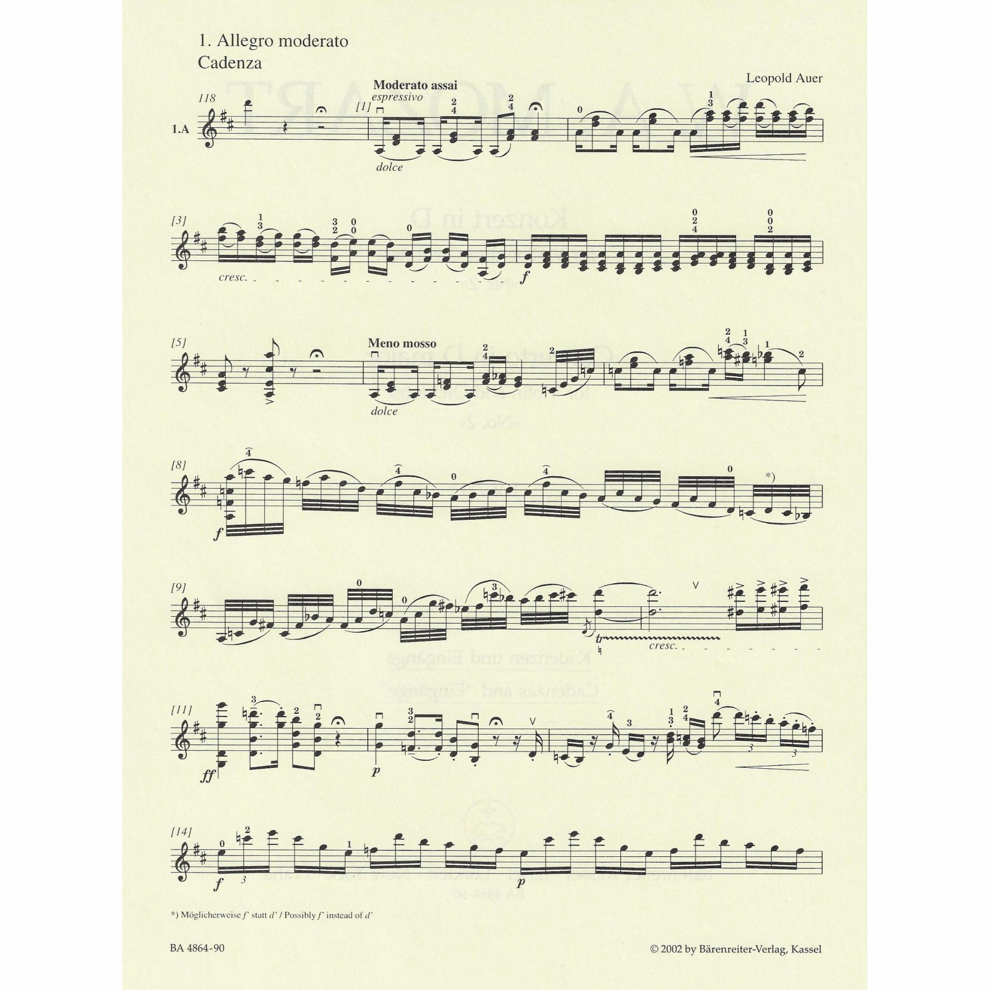 Sample: Cadenzas