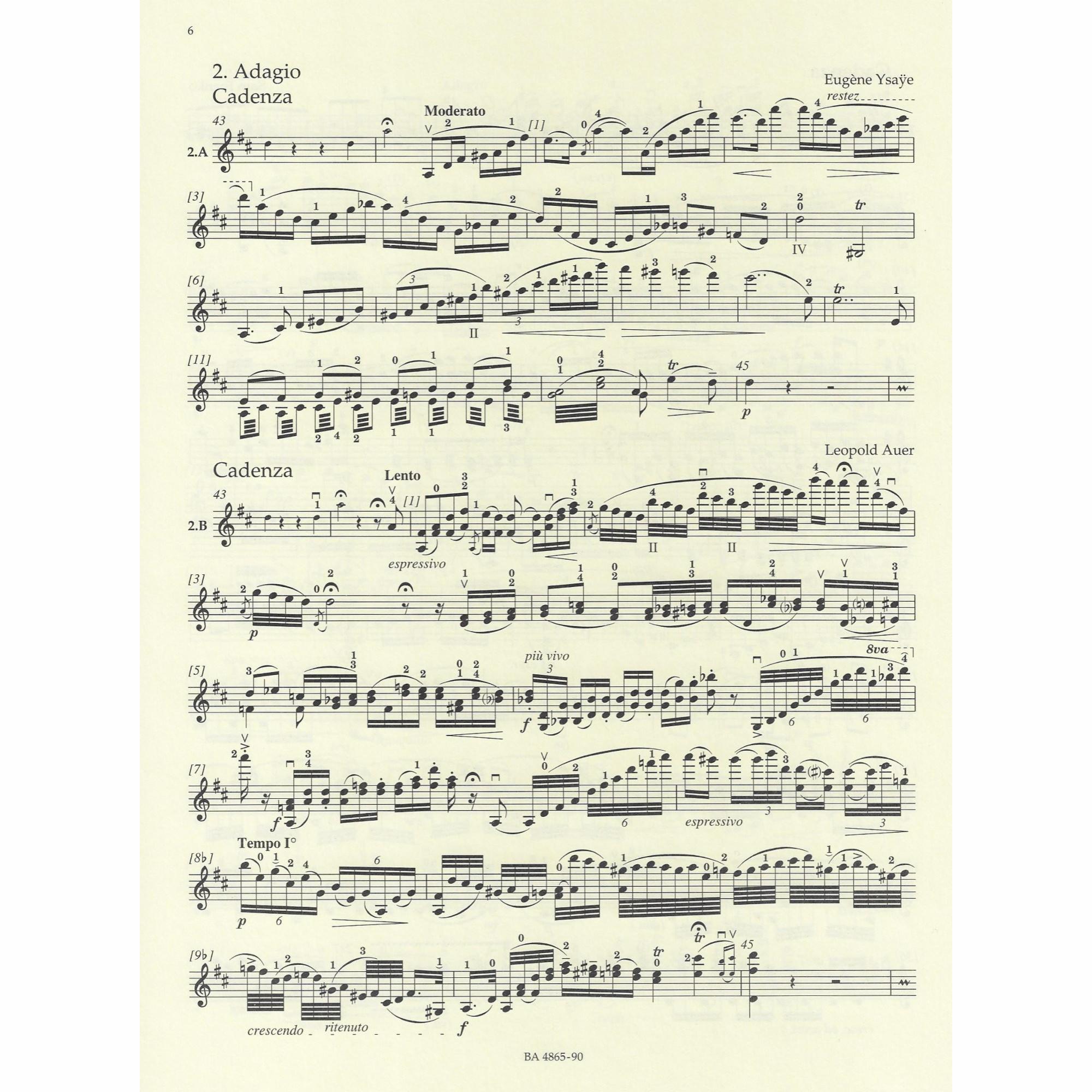 Sample: Cadenzas