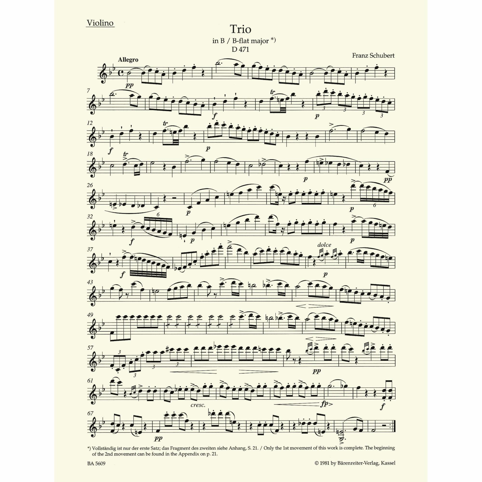 Sample: Violin (Pg. 1)