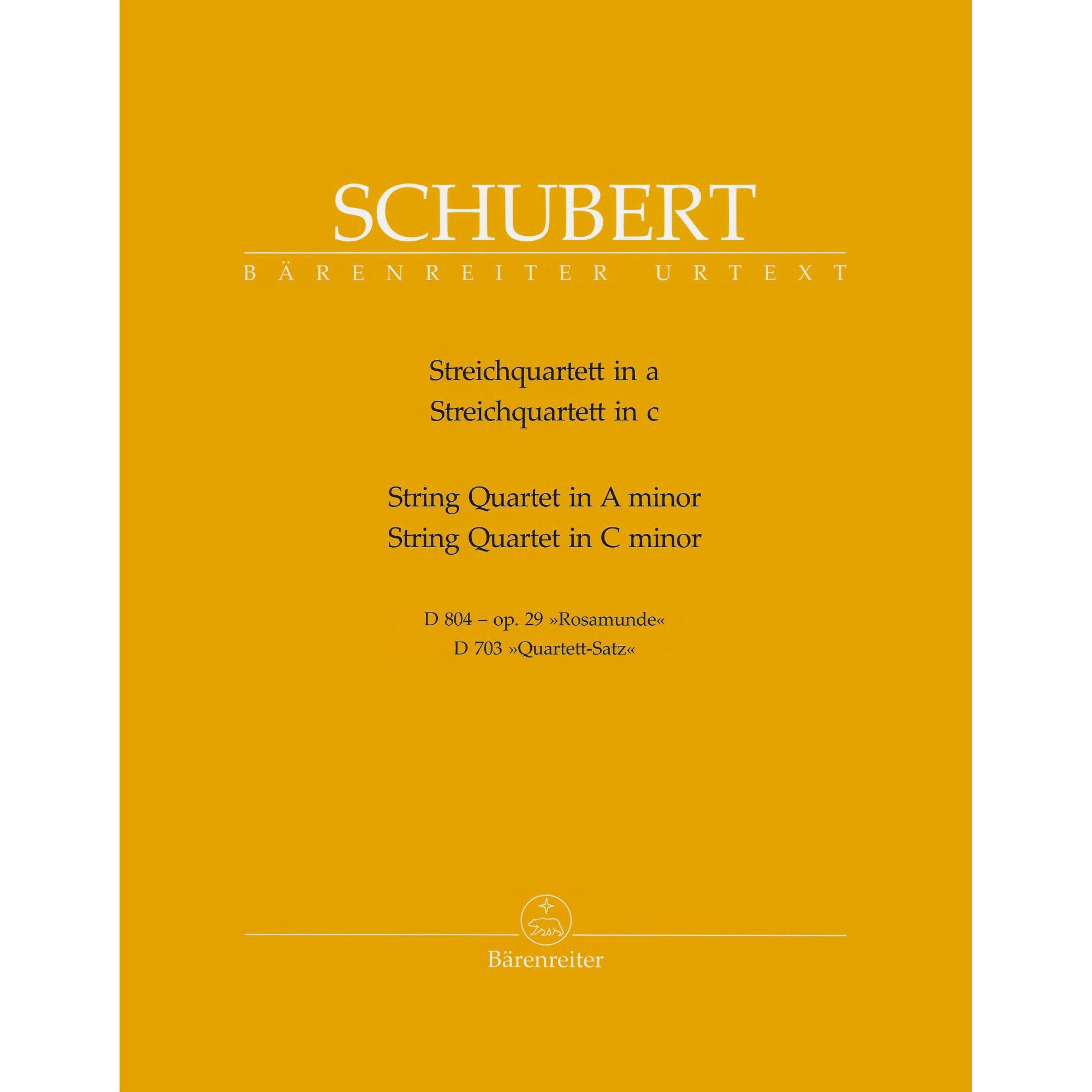 Schubert -- Rosamunde Quartet and Quartett-Satz