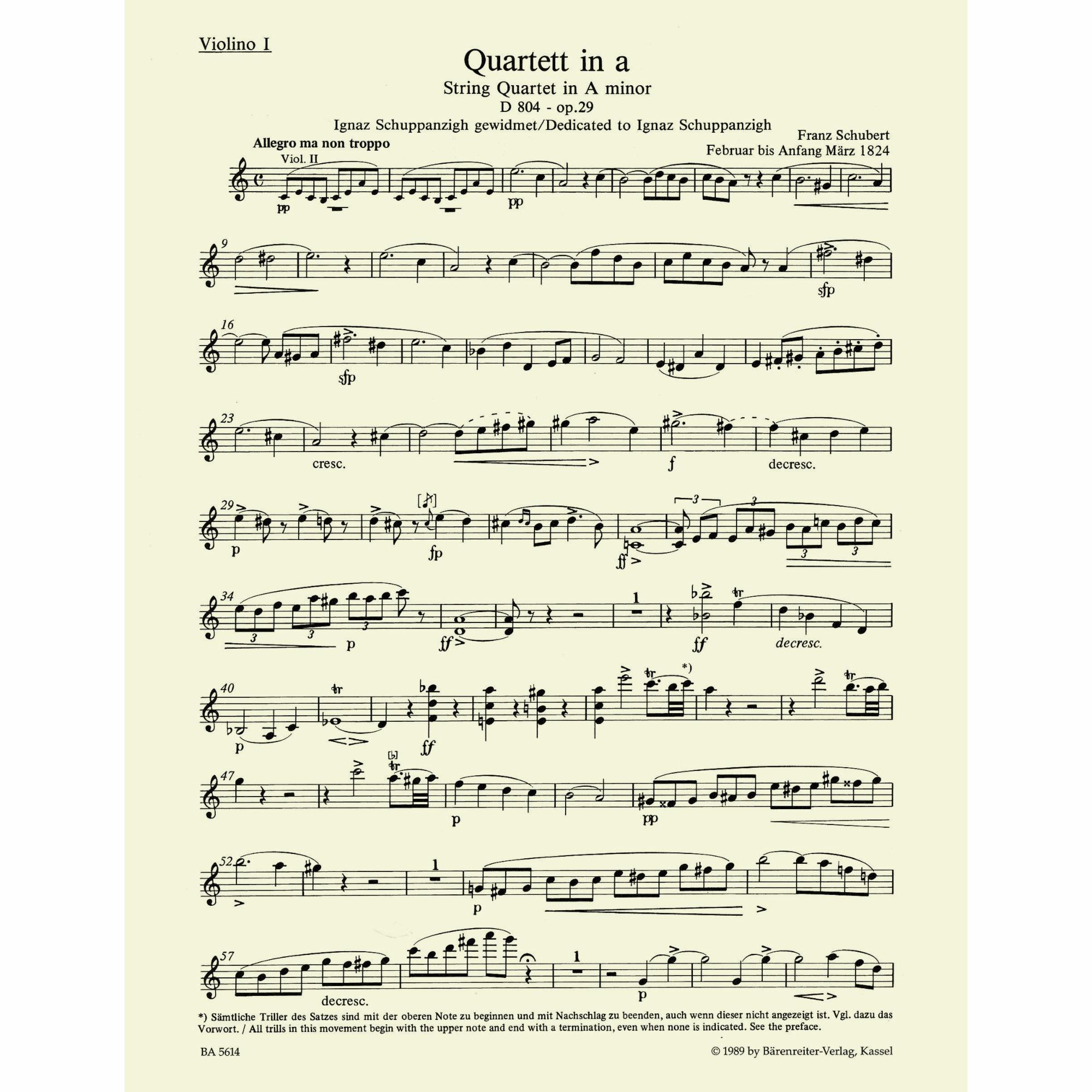 Sample: Violin I (Pg. 2)