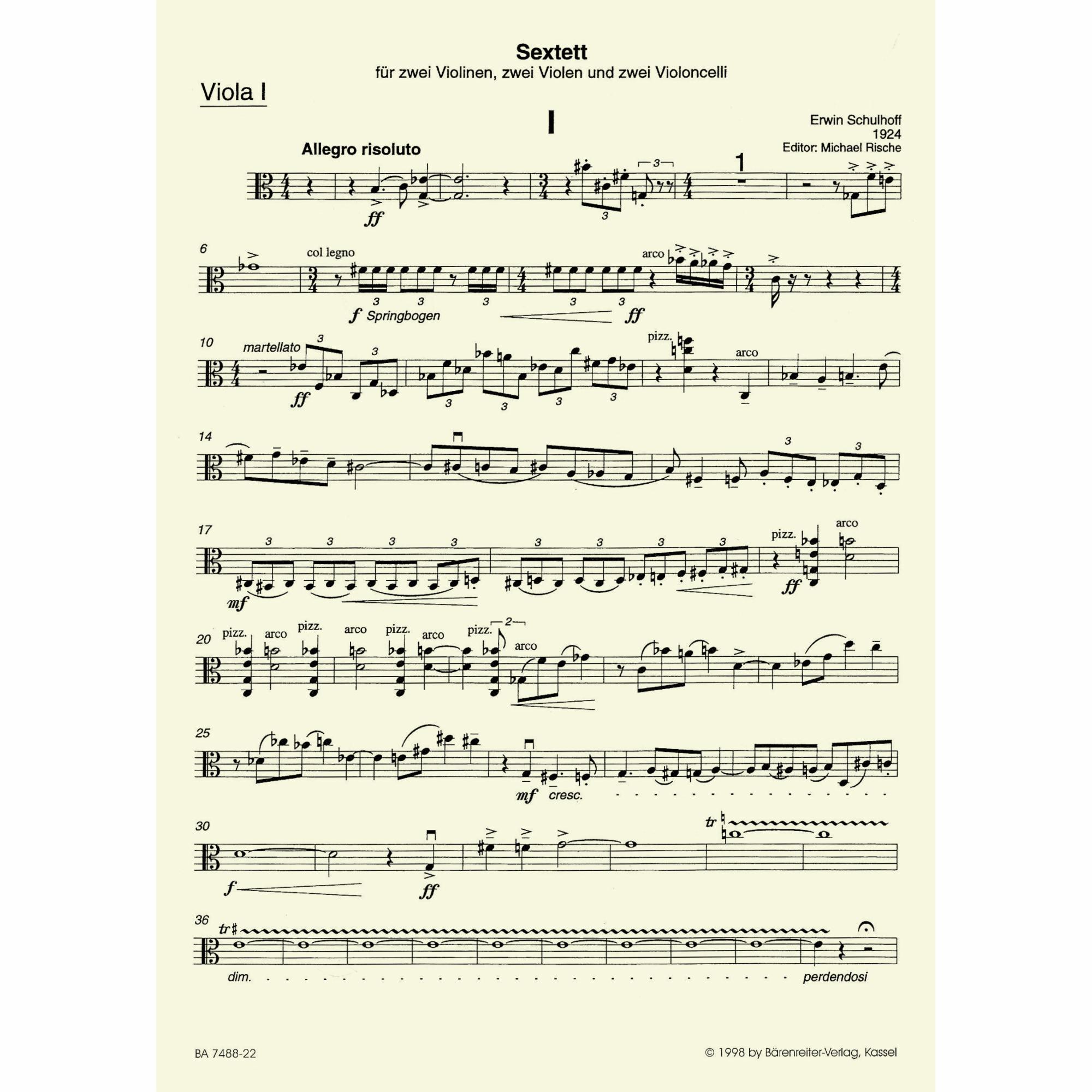 Sample: Viola I (Pg. 1)