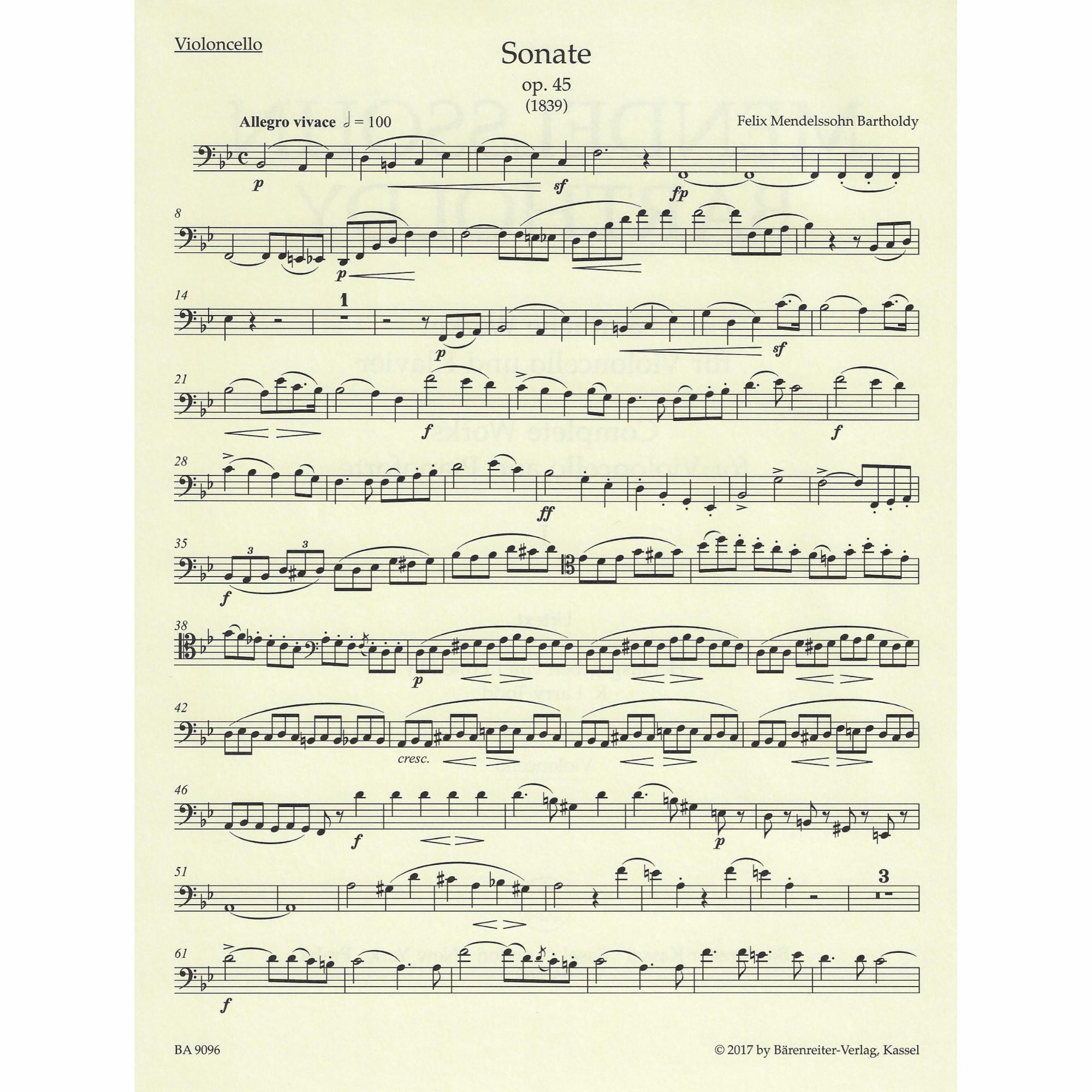 Sample: Cello Part (Op. 45)