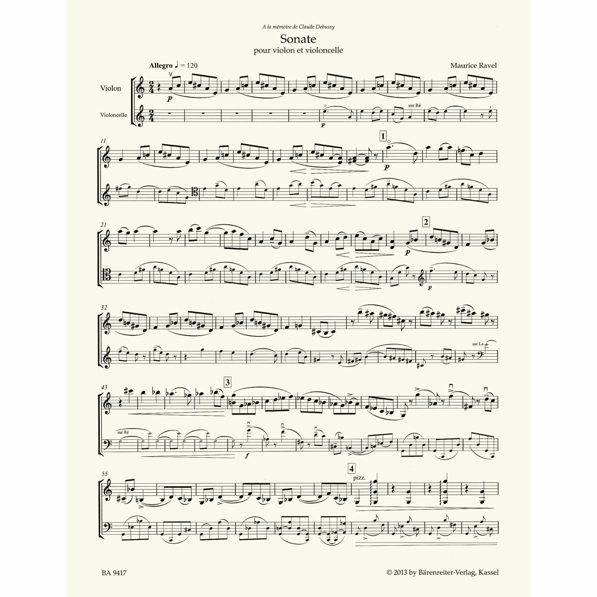 Sample: Violin Score (Pg. 1)