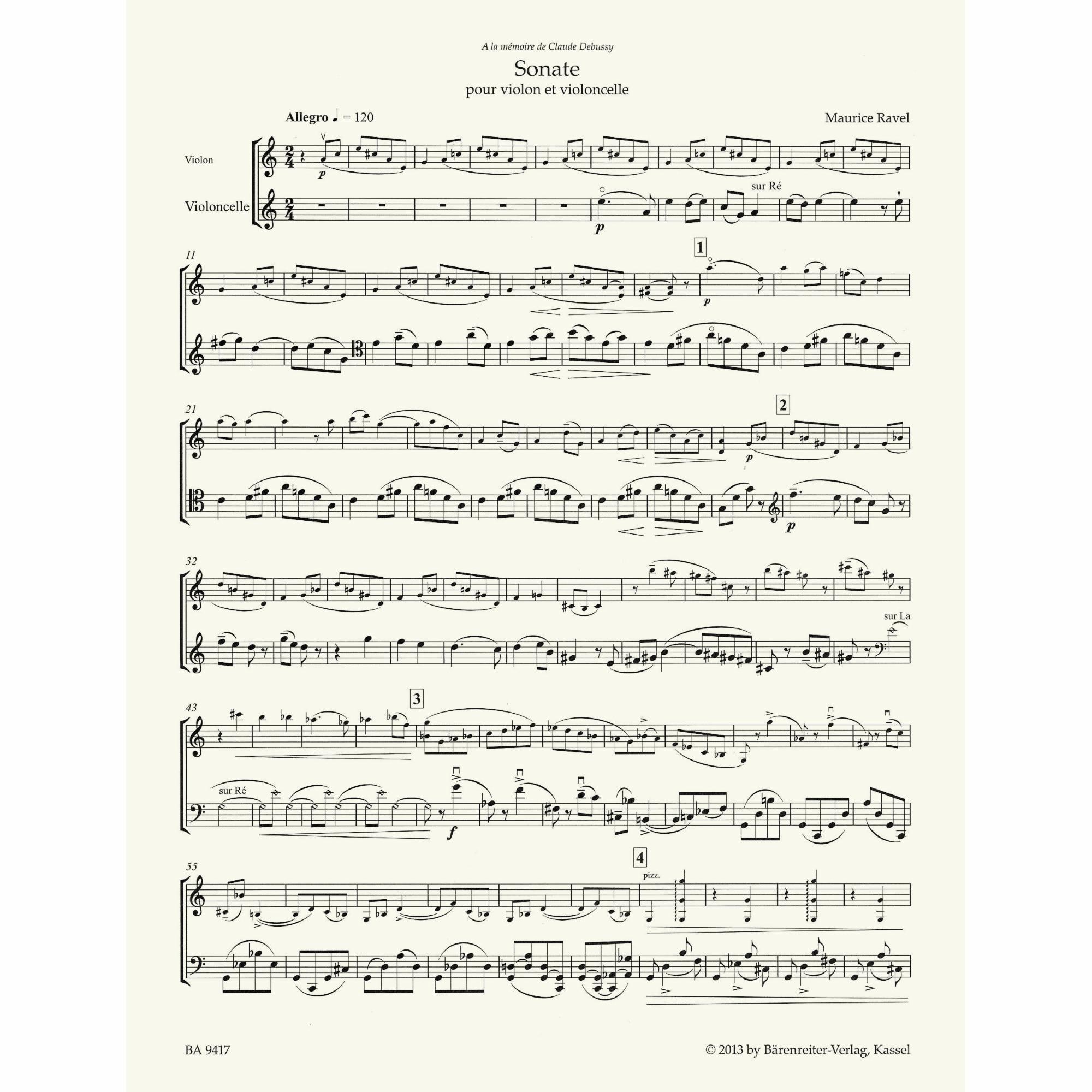 Sample: Cello Score (Pg. 1)