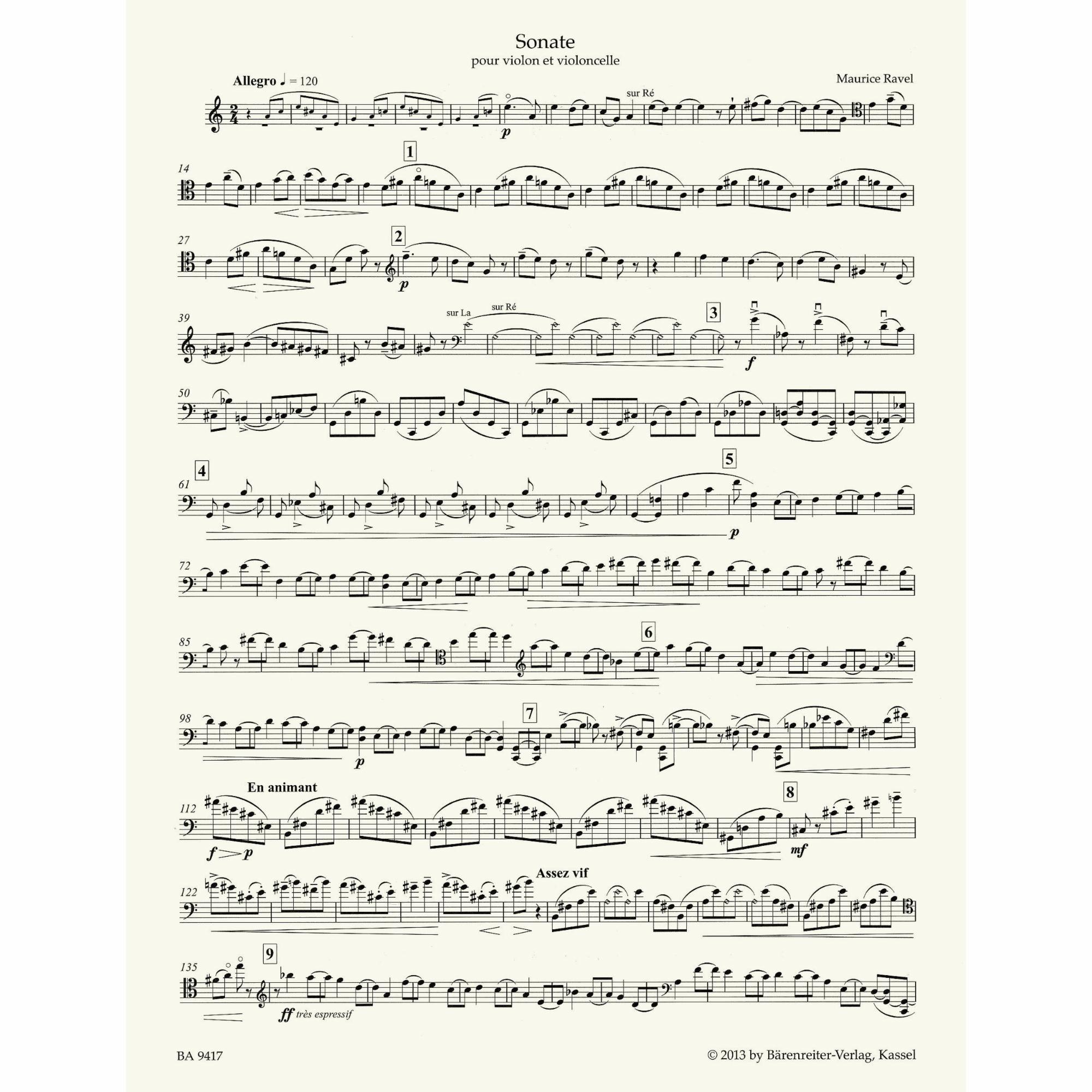 Sample: Small-Print Cello (Pg. 1)