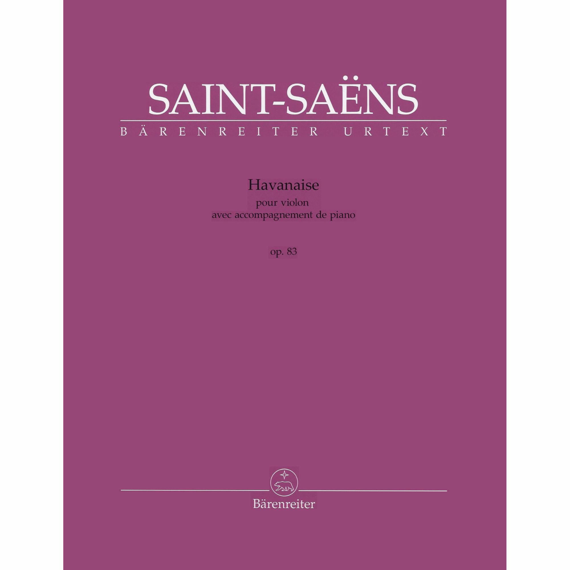 Saint-Saens -- Havanaise, Op. 83 for Violin and Piano