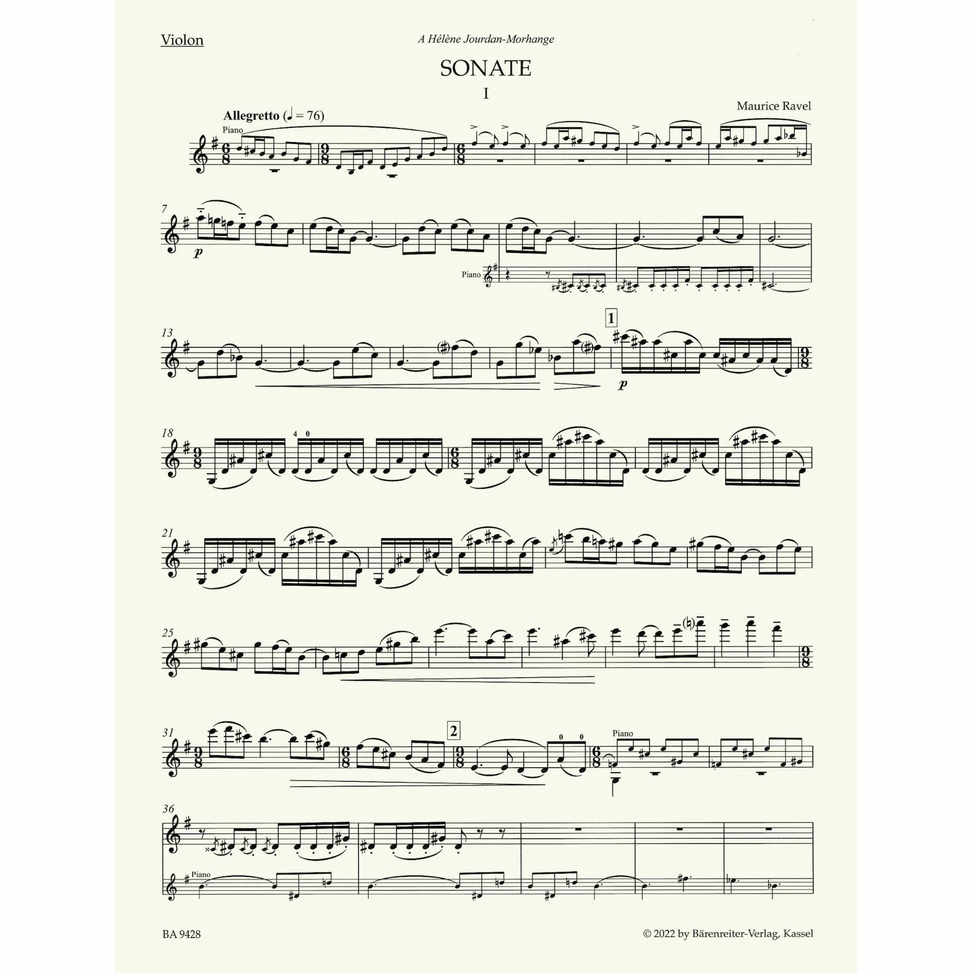 Sample: Violin Part